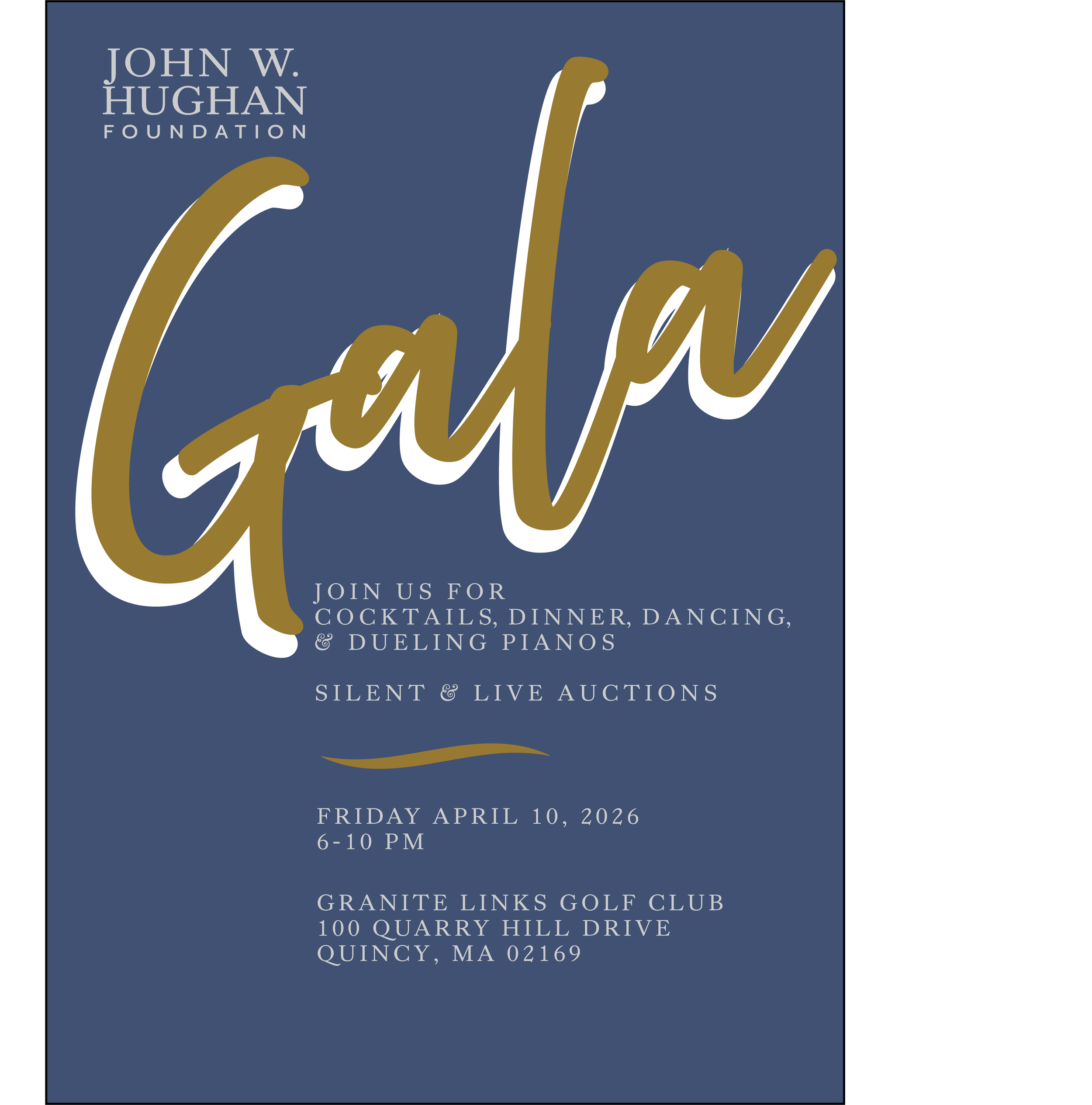 SAVE THE DATE: John W Hughan Foundation Gala 2026