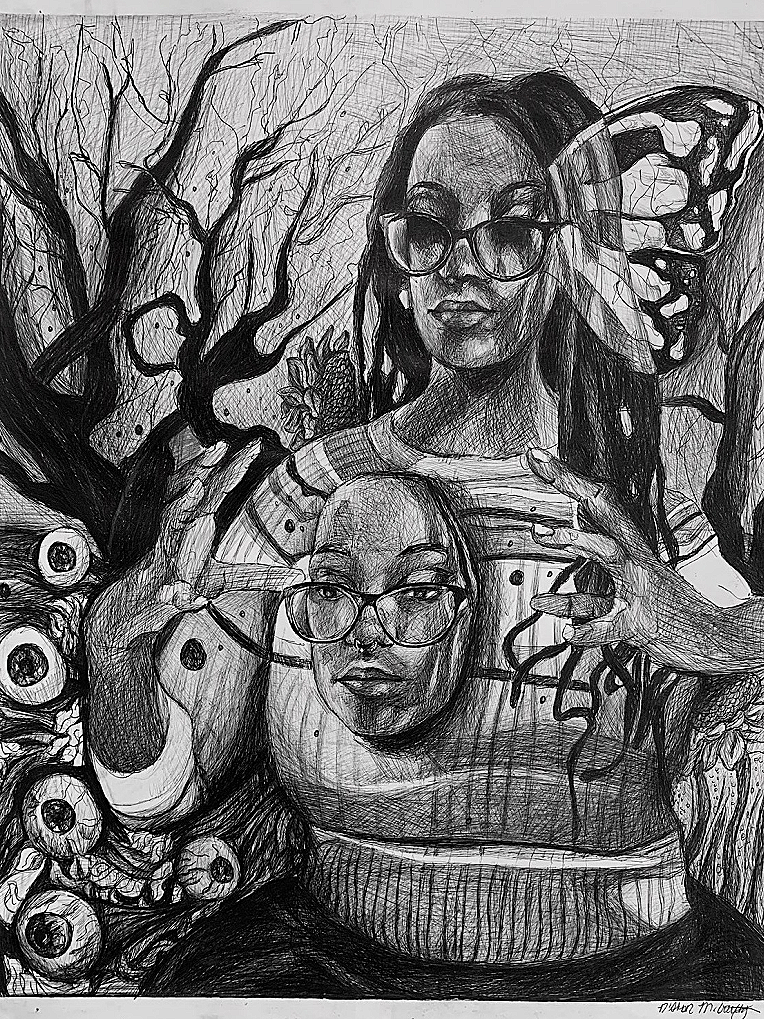 Shadow Realm
18" x 24"
ballpoint pen on paper
2022