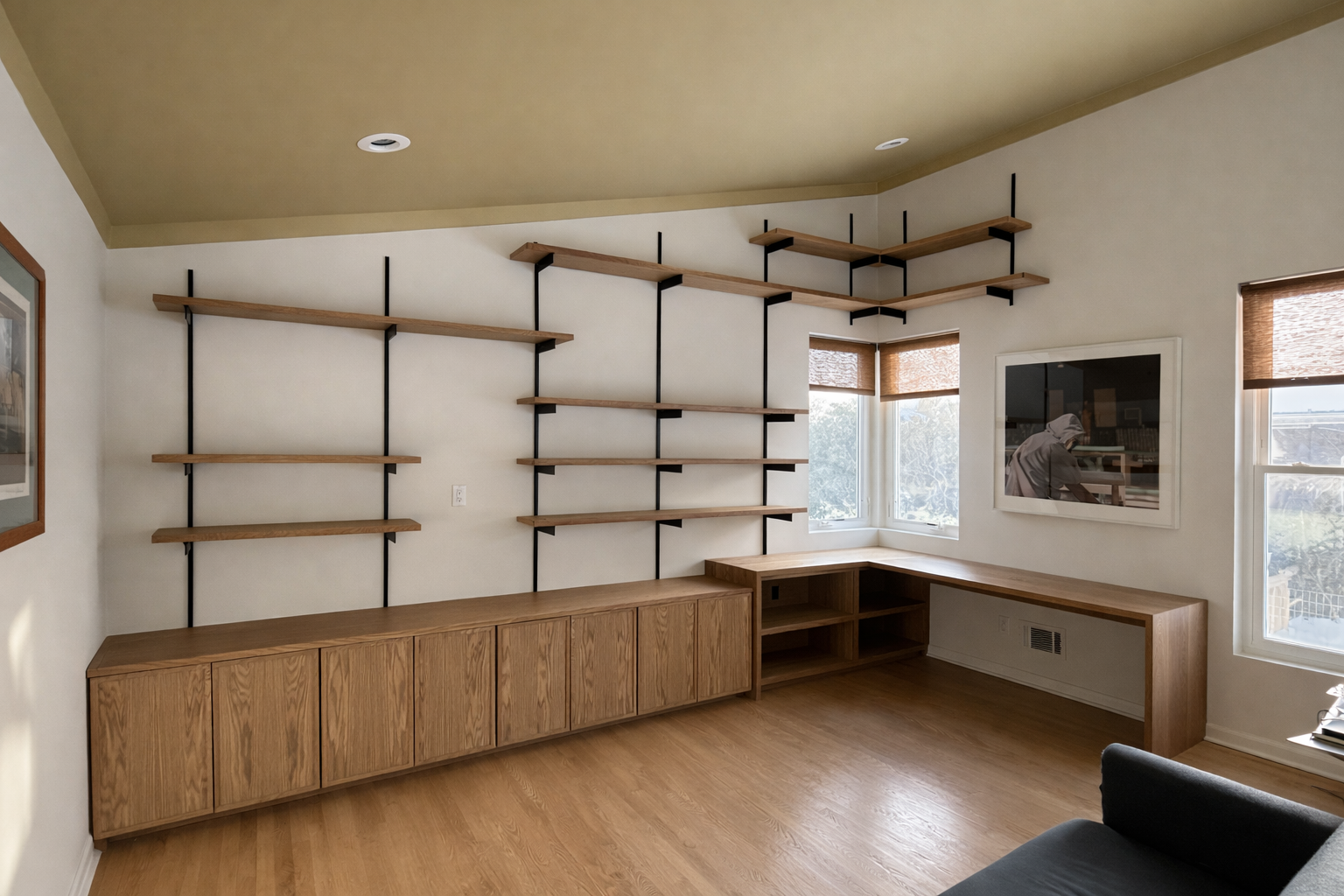 Hopewell Living Room Shelving Built-In