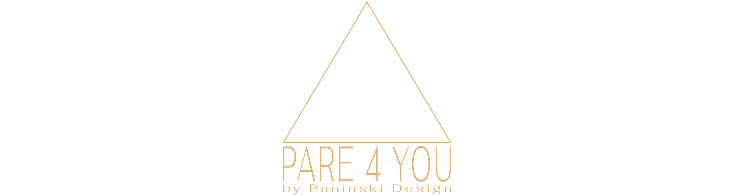 Logo mit einem großen Dreieck und der Aufschrift 'PARE 4 YOU' sowie 'by Paninski Design' darunter.