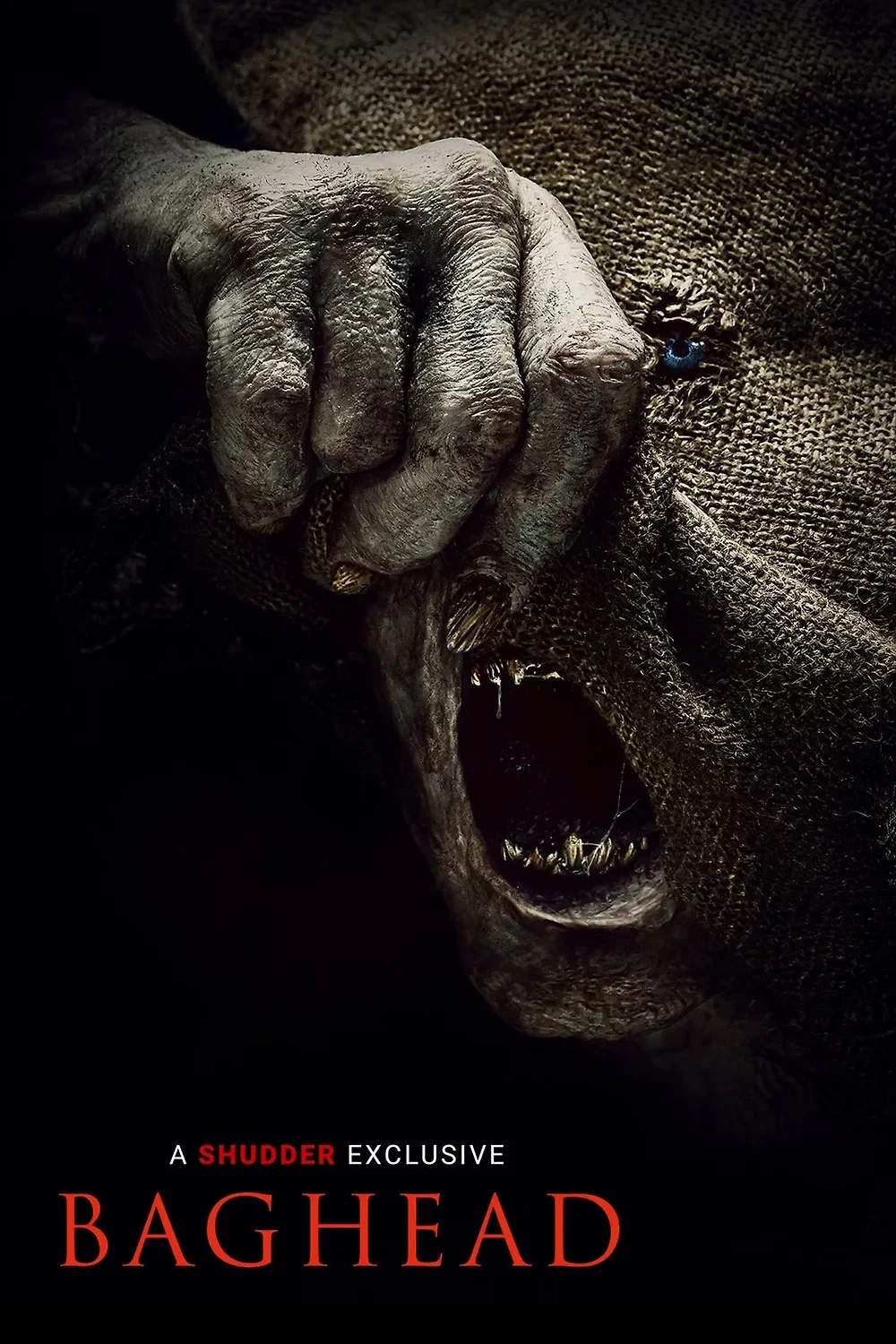 The poster for the 2023 film "Baghead" directed by Alberto Corredor.