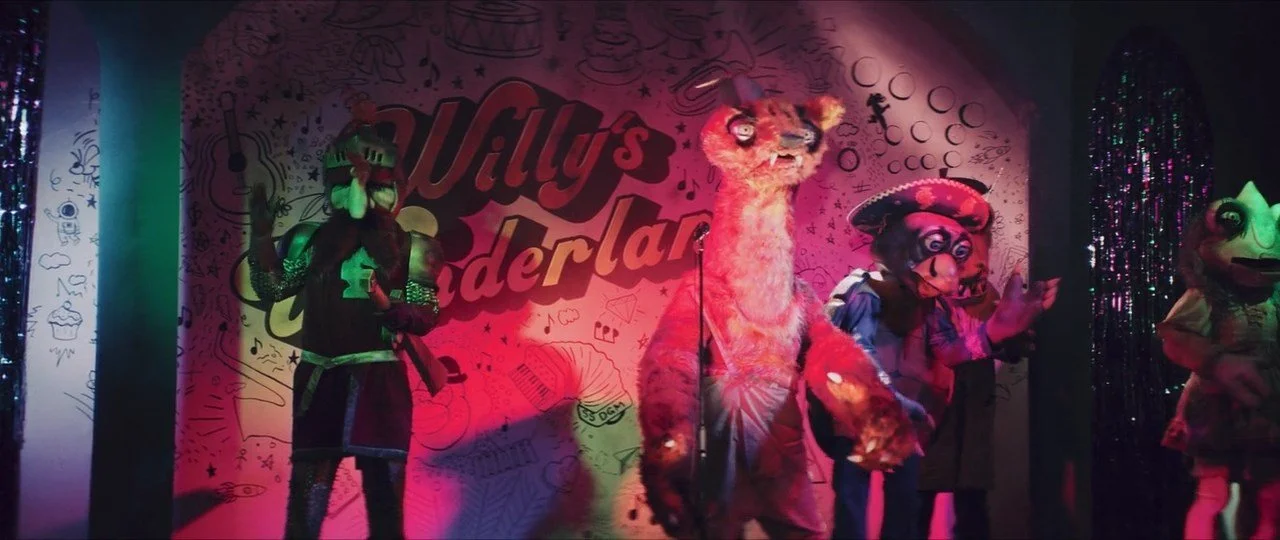 A selection of animatronics from Willy's Wonderland.