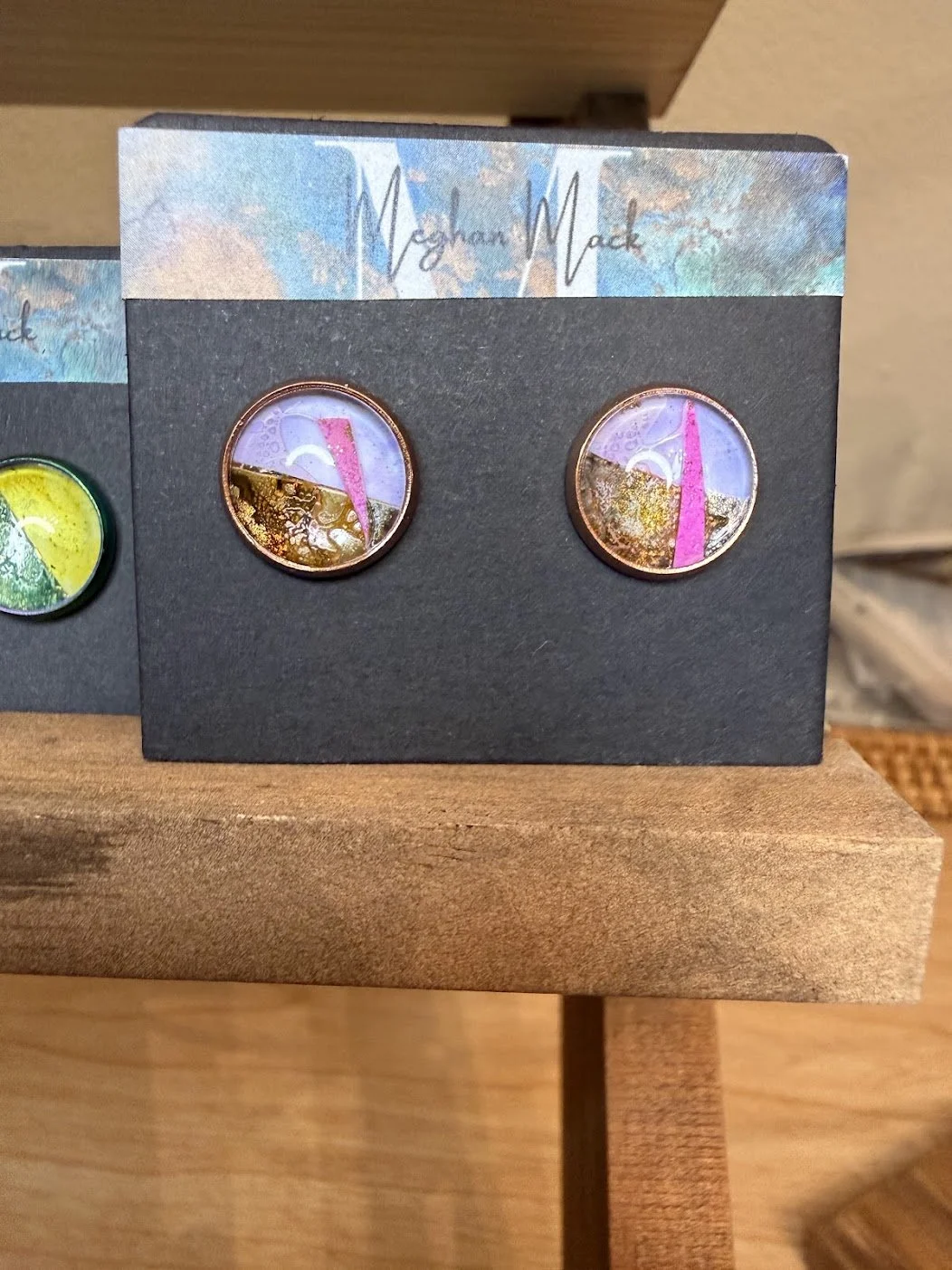 "Building a Ladder"  |  Abstract Mixed Media Earrings  |  Handcrafted Statement Jewelry