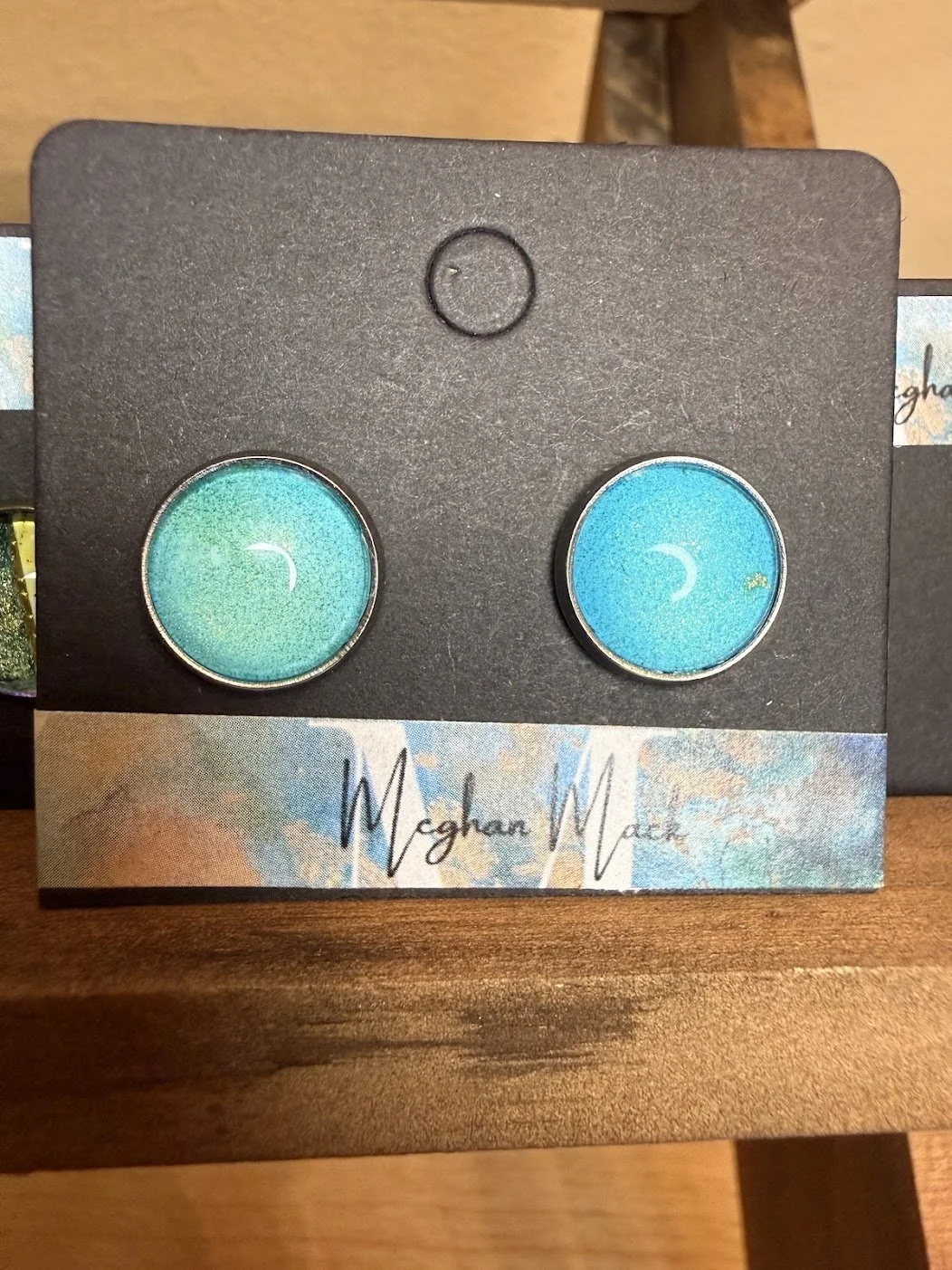 "Soaked"  |  Abstract Mixed Media Earrings  |  Handcrafted Statement Jewelry