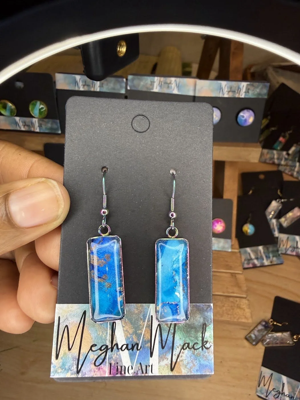 Sold Out |  Abstract Mixed Media Earrings  |  Handcrafted Statement Jewelry