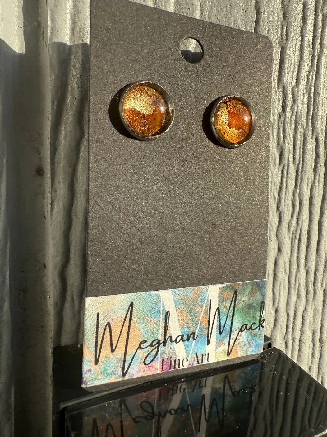 "Ignite"  |  Abstract Mixed Media Earrings  |  Handcrafted Statement Jewelry