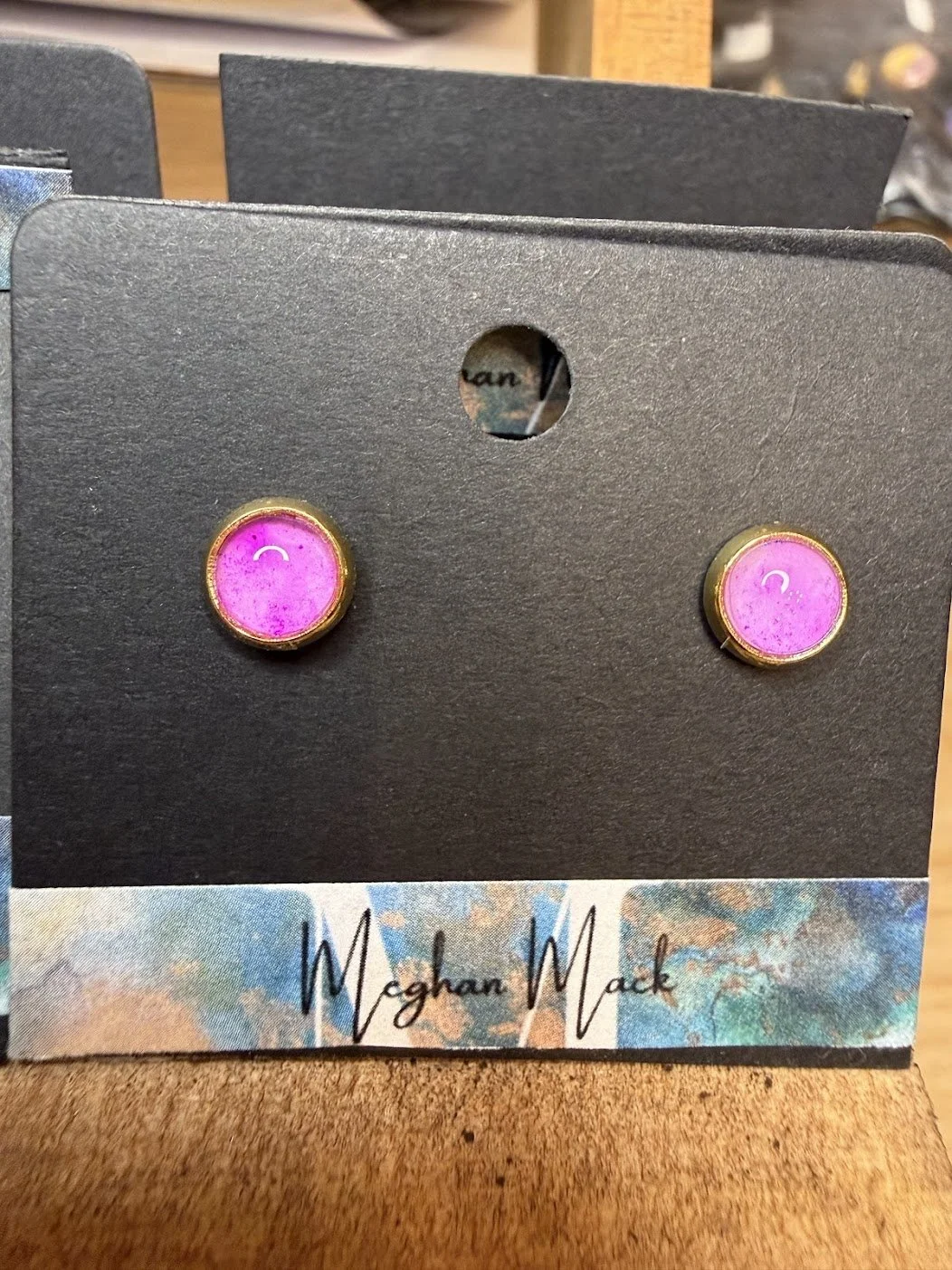 "Barbie Girl" Mini |  Abstract Mixed Media Earrings  |  Handcrafted Statement Jewelry