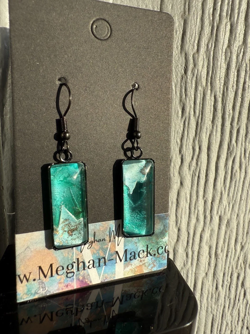 "Grateful" Abstract Mixed Media Earrings  |  Handcrafted Statement Jewelry