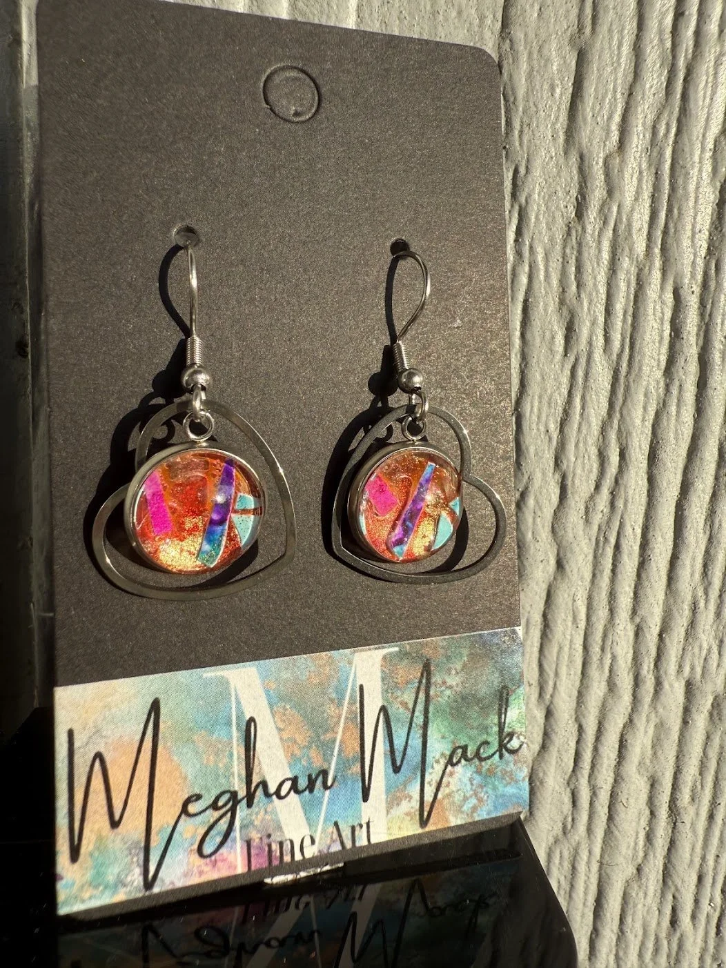 "Wild"  |  Abstract Mixed Media Earrings  |  Handcrafted Statement Jewelry