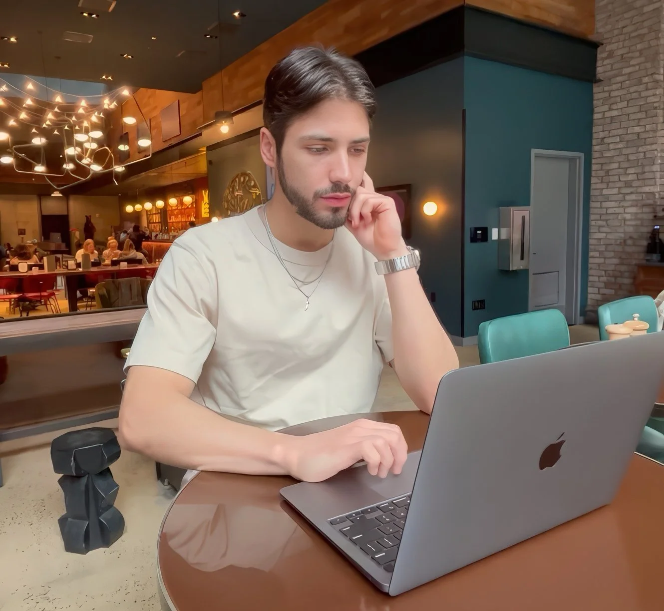 B2B founder reviewing content strategy on a laptop