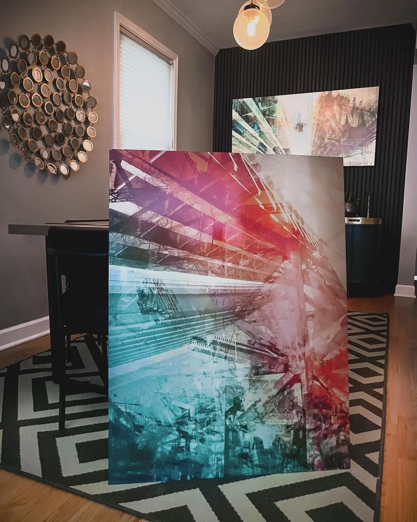 New piece ready for delivery. Caustic Scaffold 30&rdquo;x40&rdquo; eco-solvent archival ink print on aluminum. Excited to hand this off to my client. Limited edition out of fifteen. Want to see more? Link in bio ⬆️ 
.
.
.
#urbanart #haastyleart #chic