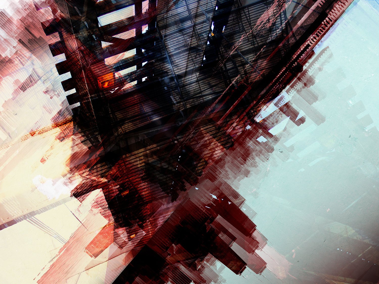 Cortex by Nick Haas, industrial-inspired artwork with bold steel textures and urban sophistication