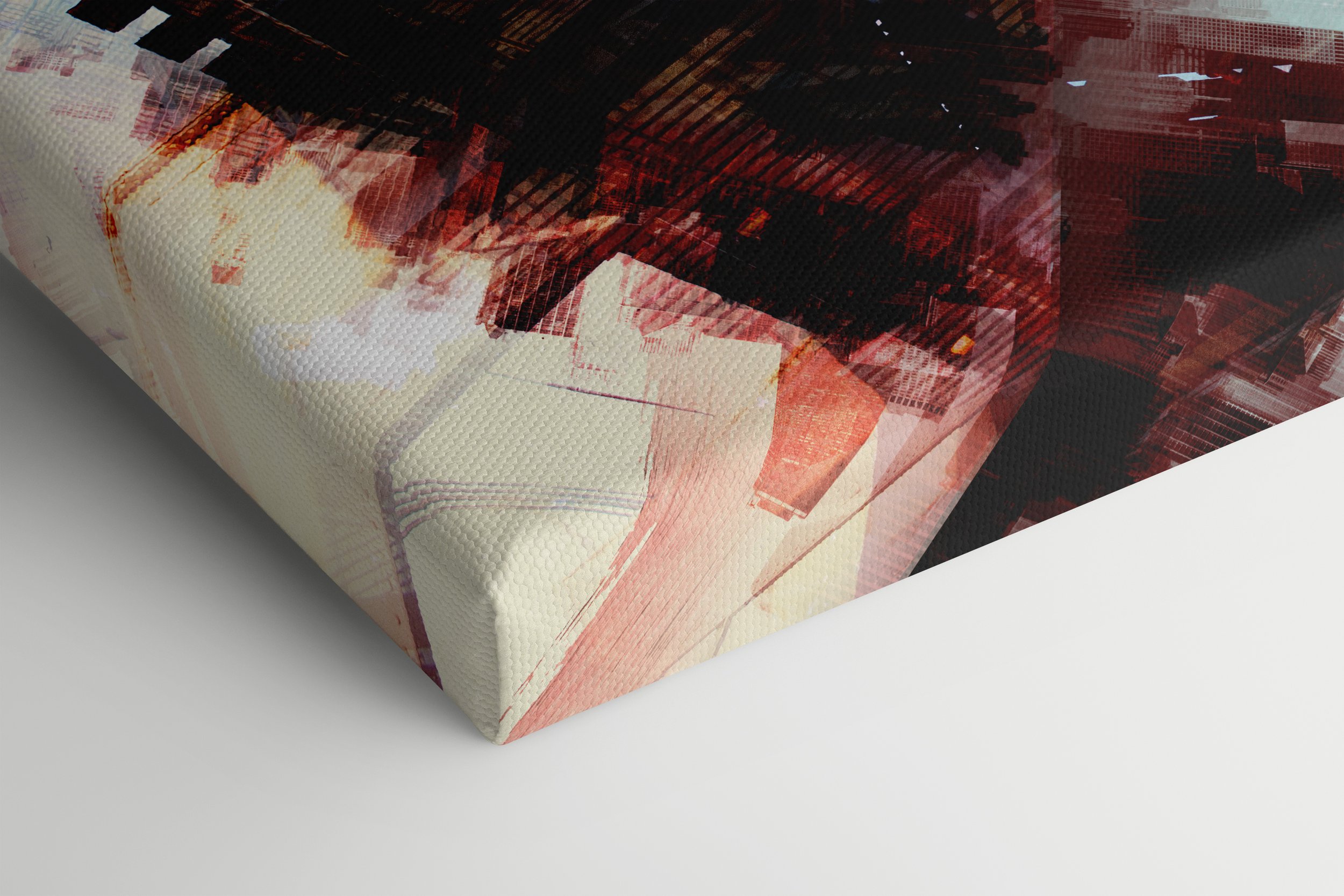 Cortex by Nick Haas, industrial-inspired artwork printed with eco solvent inks on canvas