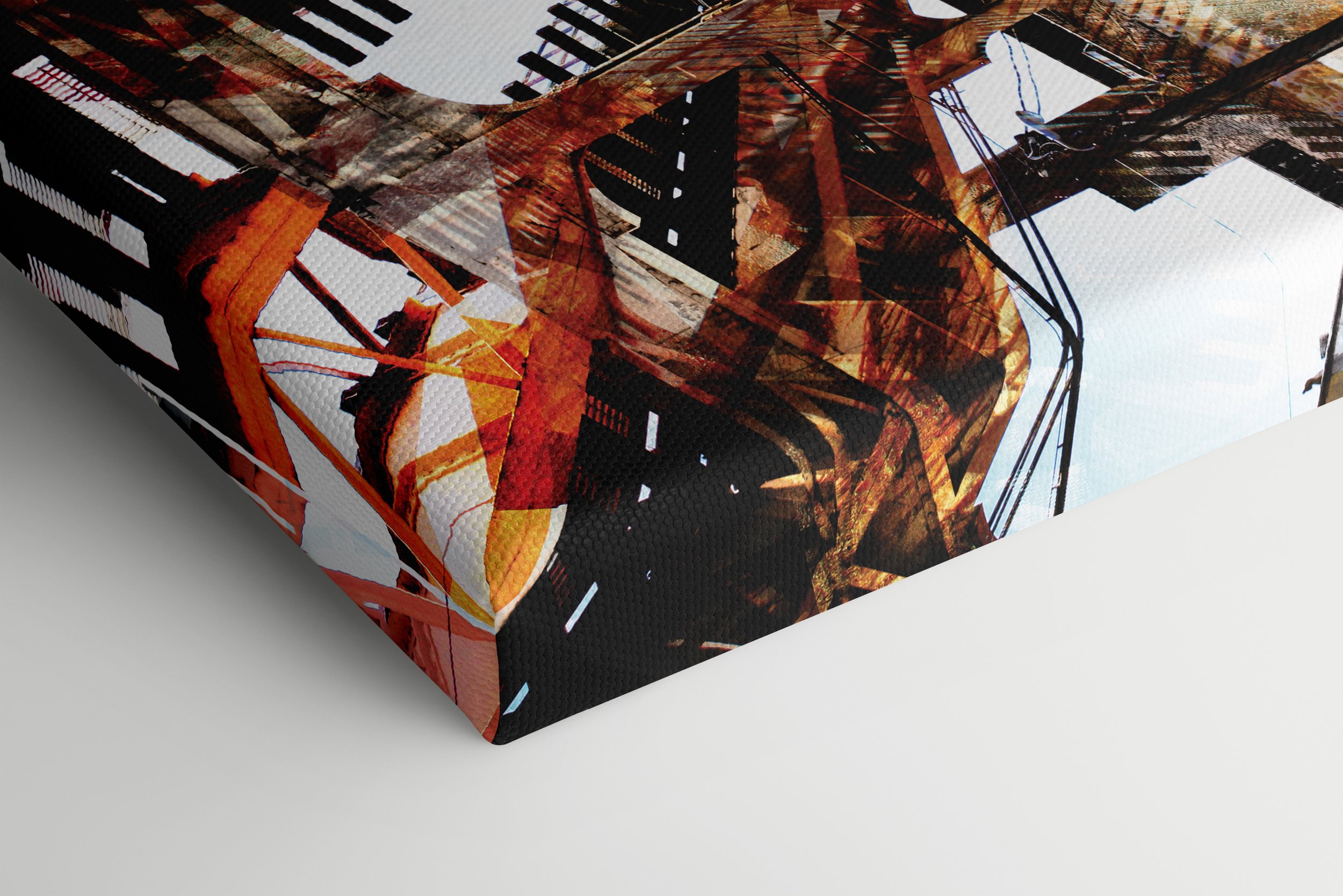Burghal Backbone by Nick Haas, industrial-inspired artwork printed with eco solvent inks on canvas