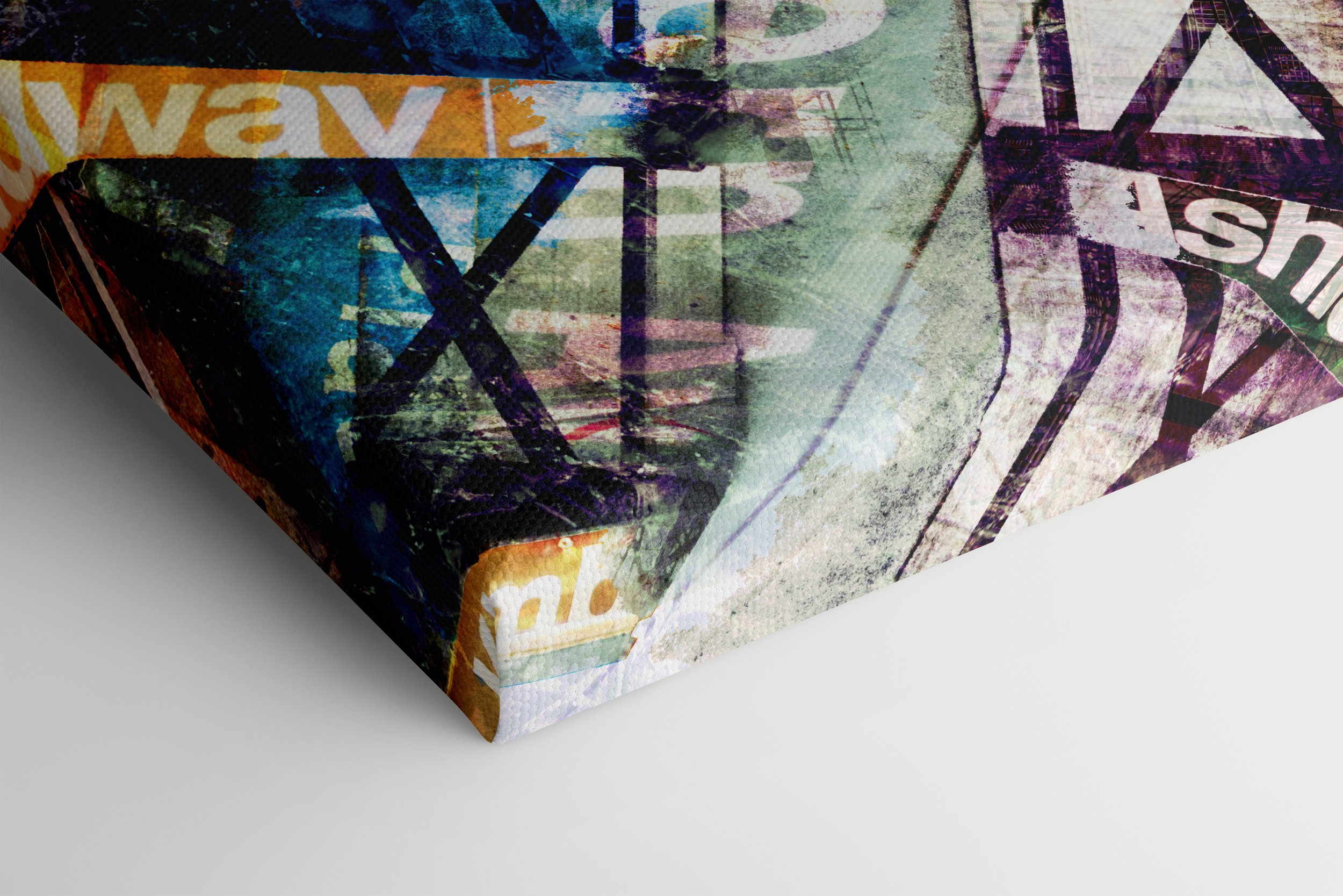 Pathways by Nick Haas, industrial-inspired artwork printed with eco solvent inks on canvas
