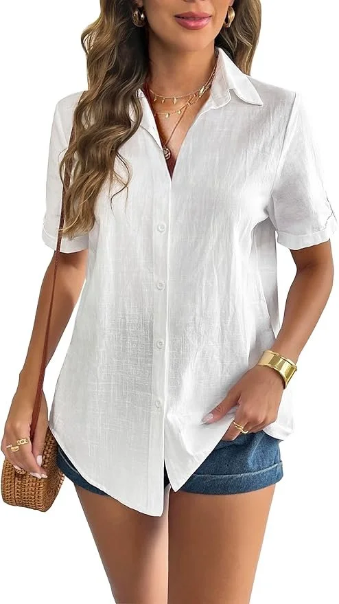 White Button Down Blouse