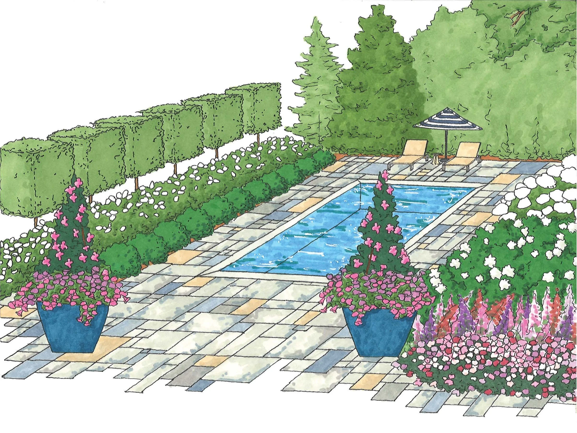 Pops of Poolside Color