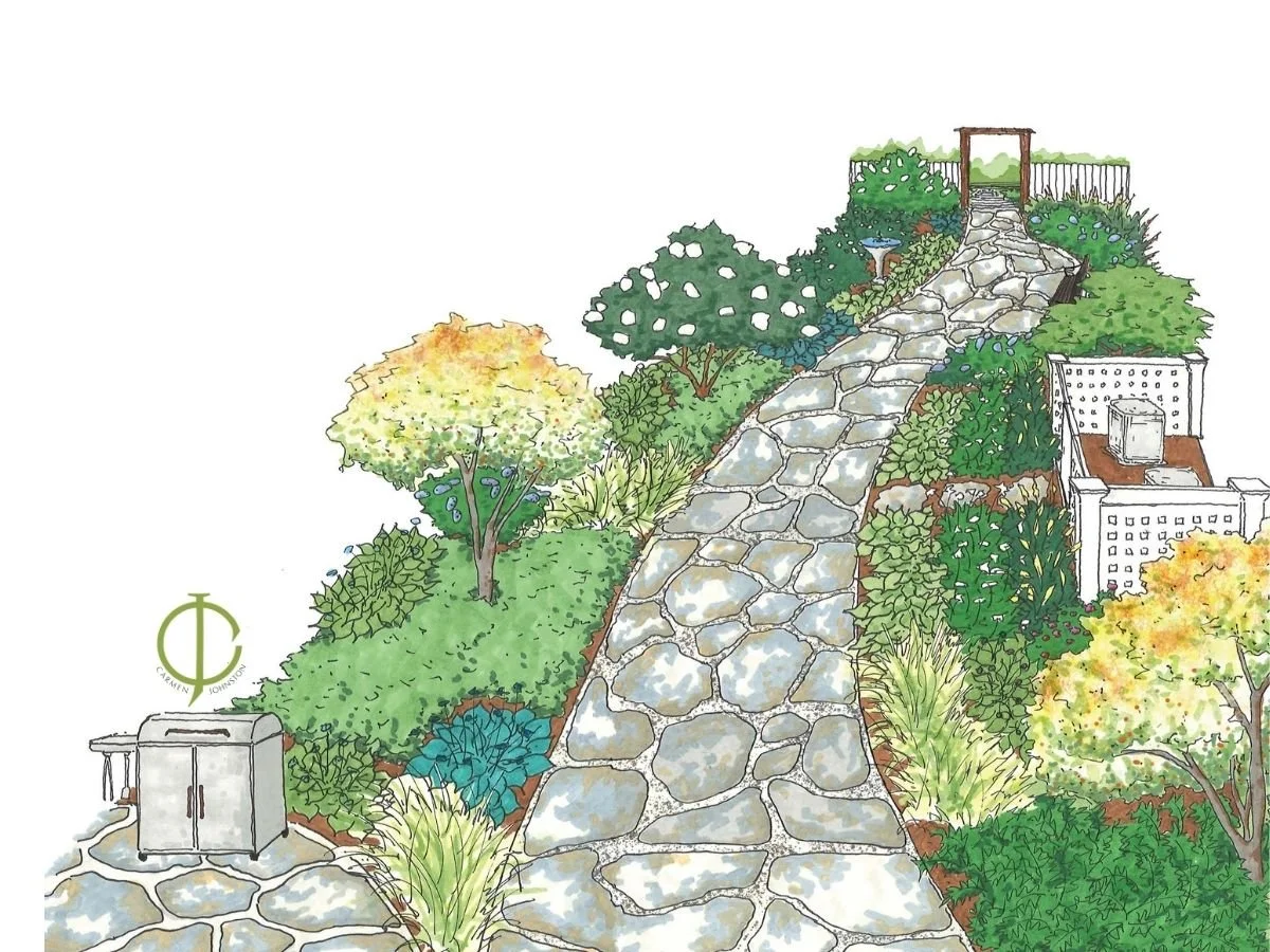 Shady Side Yard Cut Through Garden Plan