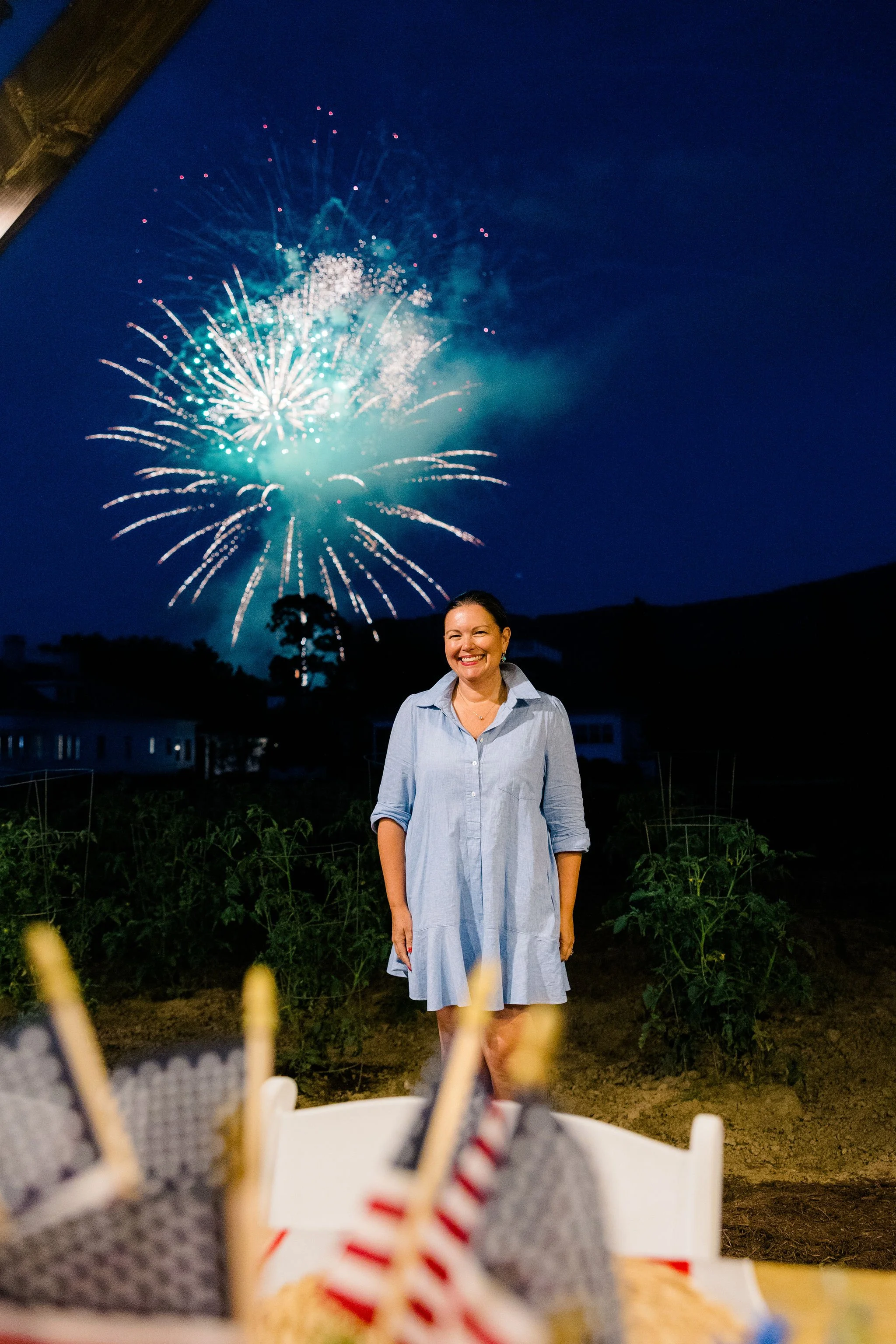 Carmen under the fireworks at the Greenbrier