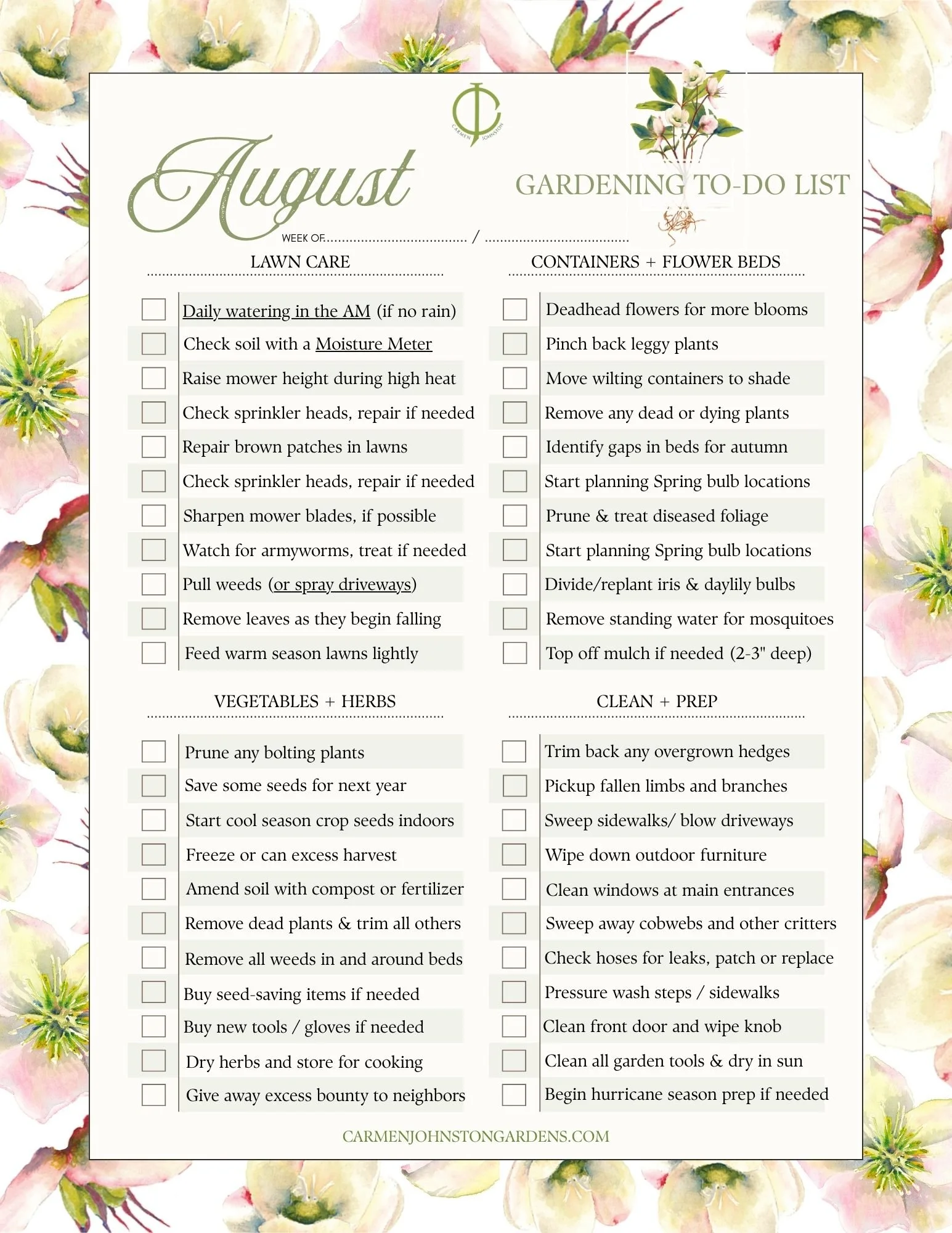 Seasonal Garden Checklist: Essential Tips for Year-Round Growth