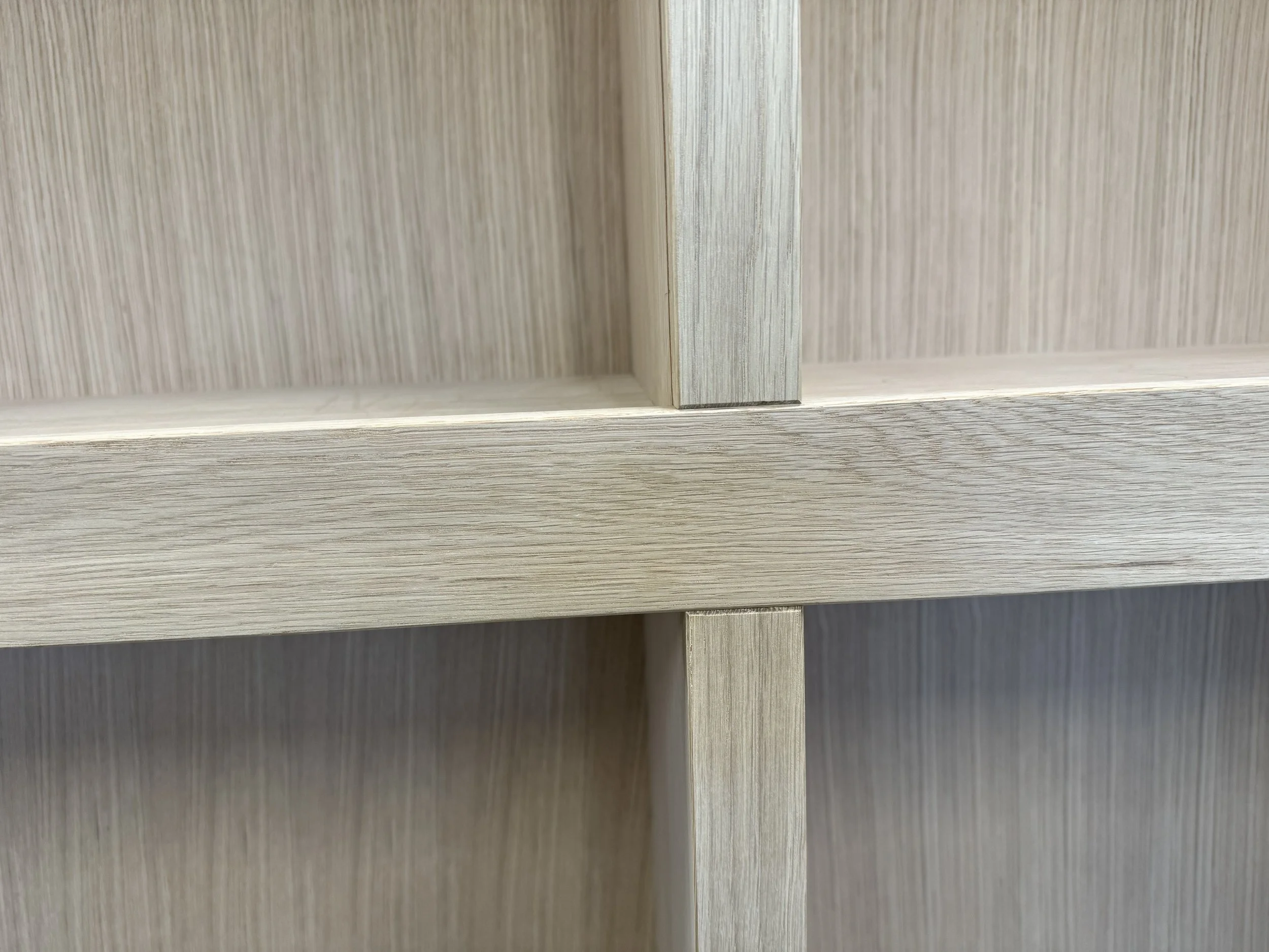 Normally, when you glue your face frame together, you get a perfect joint. However, due to the size of this face frame, I have to install and glue in the field. So, I created a detail for all the joints so that the gap you ultimately will get is pur