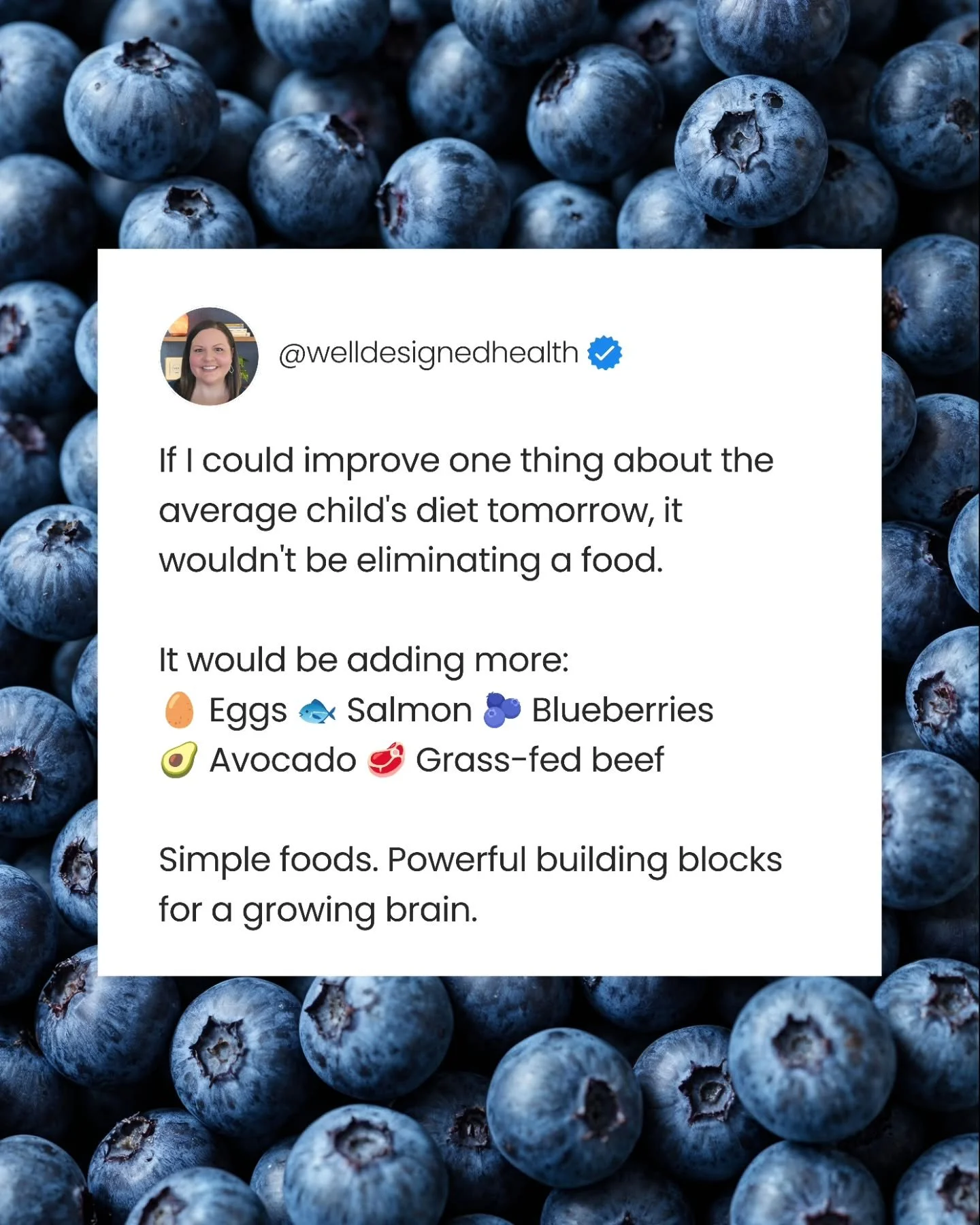 🧠 Top Foods for Growing Brains

As an Integrative Health Practitioner and a mom, I'm always looking for simple ways to support my son's learning, focus, mood, and overall health.

Food isn't just calories. It's fuel.

While no single food has all th