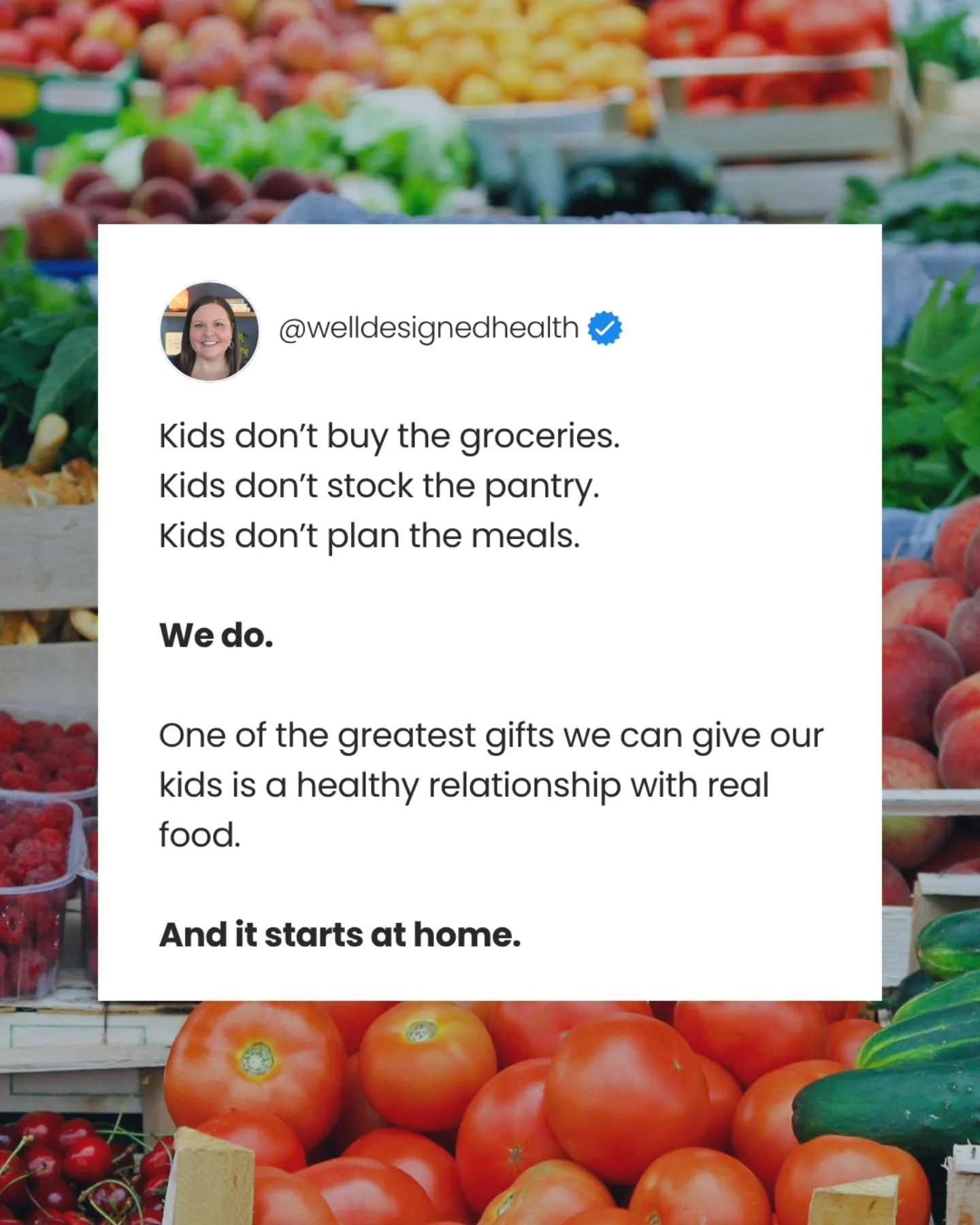 Nearly 70% of the calories American kids eat come from ultra-processed foods.

And nearly 1 in 2 children lives with at least one chronic health condition.

That should get our attention. ‼️

Our kids don&rsquo;t need perfect diets. They need a stron