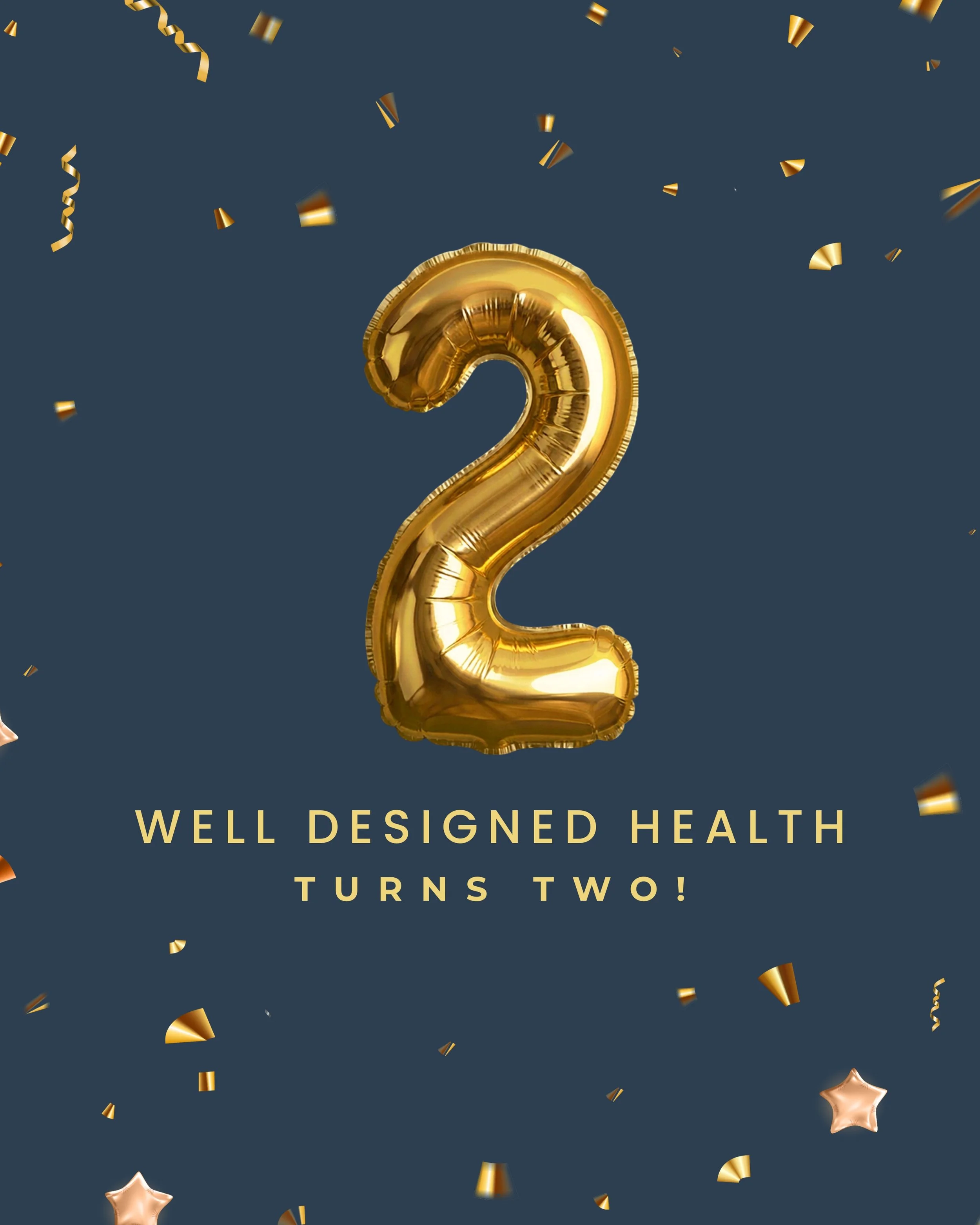 Well Designed Health turns TWO! 🎉

It&rsquo;s hard to believe it has already been two years. Looking back at everything that has happened since starting Well Designed Health, I&rsquo;m incredibly grateful for every opportunity, every client, every c