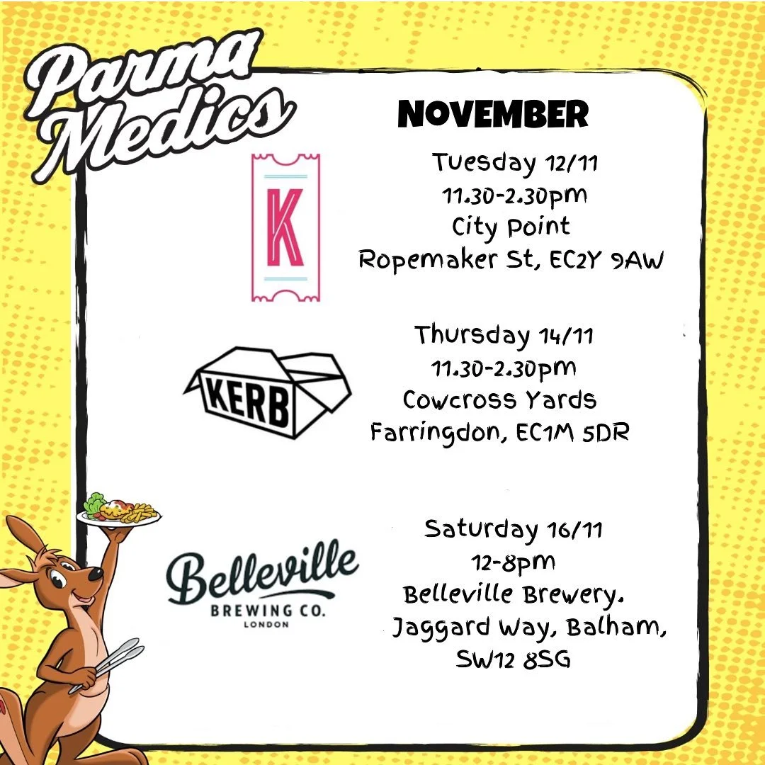 Time for this weeks schedule!

We&rsquo;re serving the city workers at #citypoint on Tuesday lunch and @cowcrossyards on Thursday. 

Saturday sees us back at our favourite brewery @bellevillebrew in Wandsworth. We&rsquo;re going to be there 12-8pm so