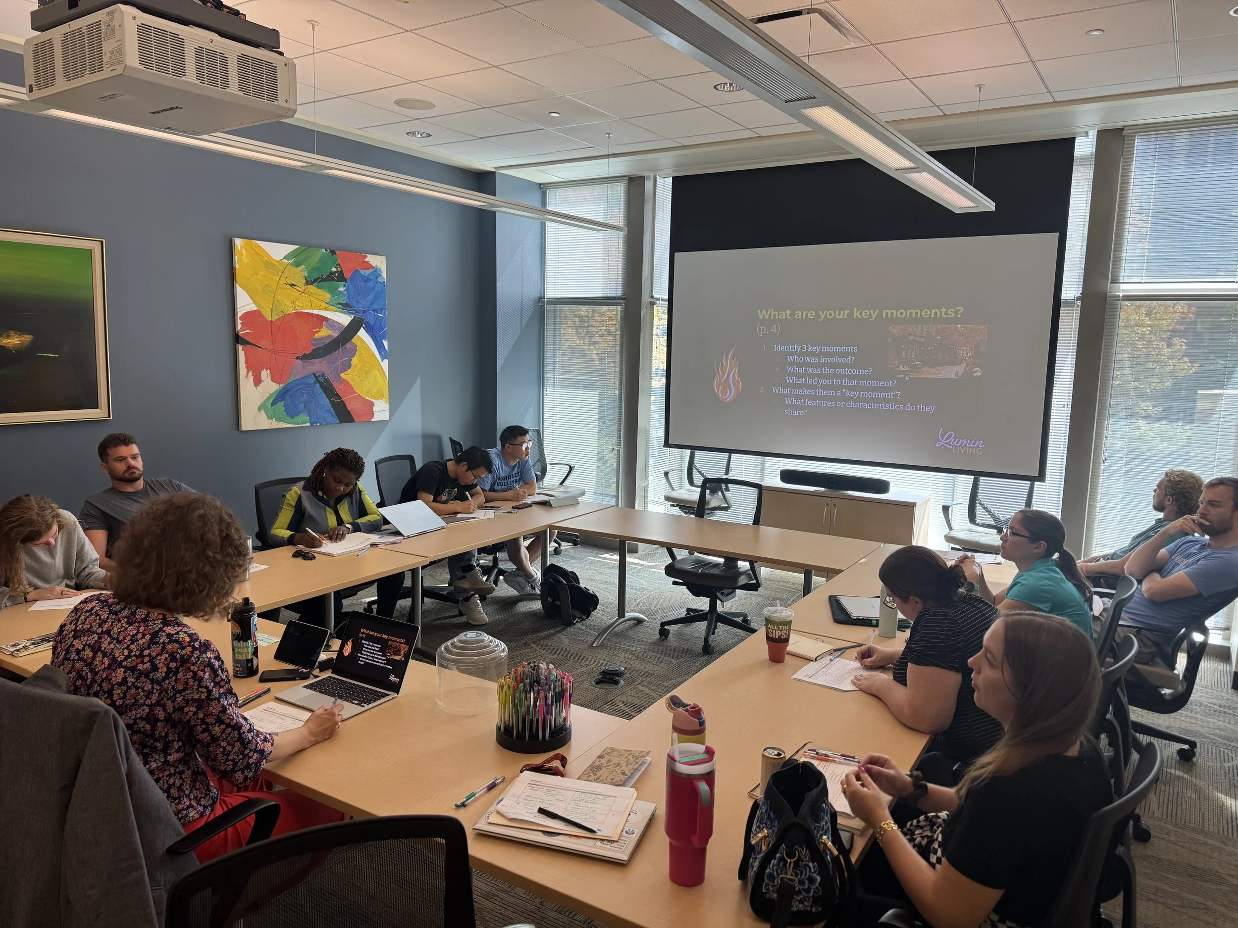 Liz's workshops do more than teach -- they provide a space for quiet reflection. Photo credit: Maggie Nettesheim Hoffman.