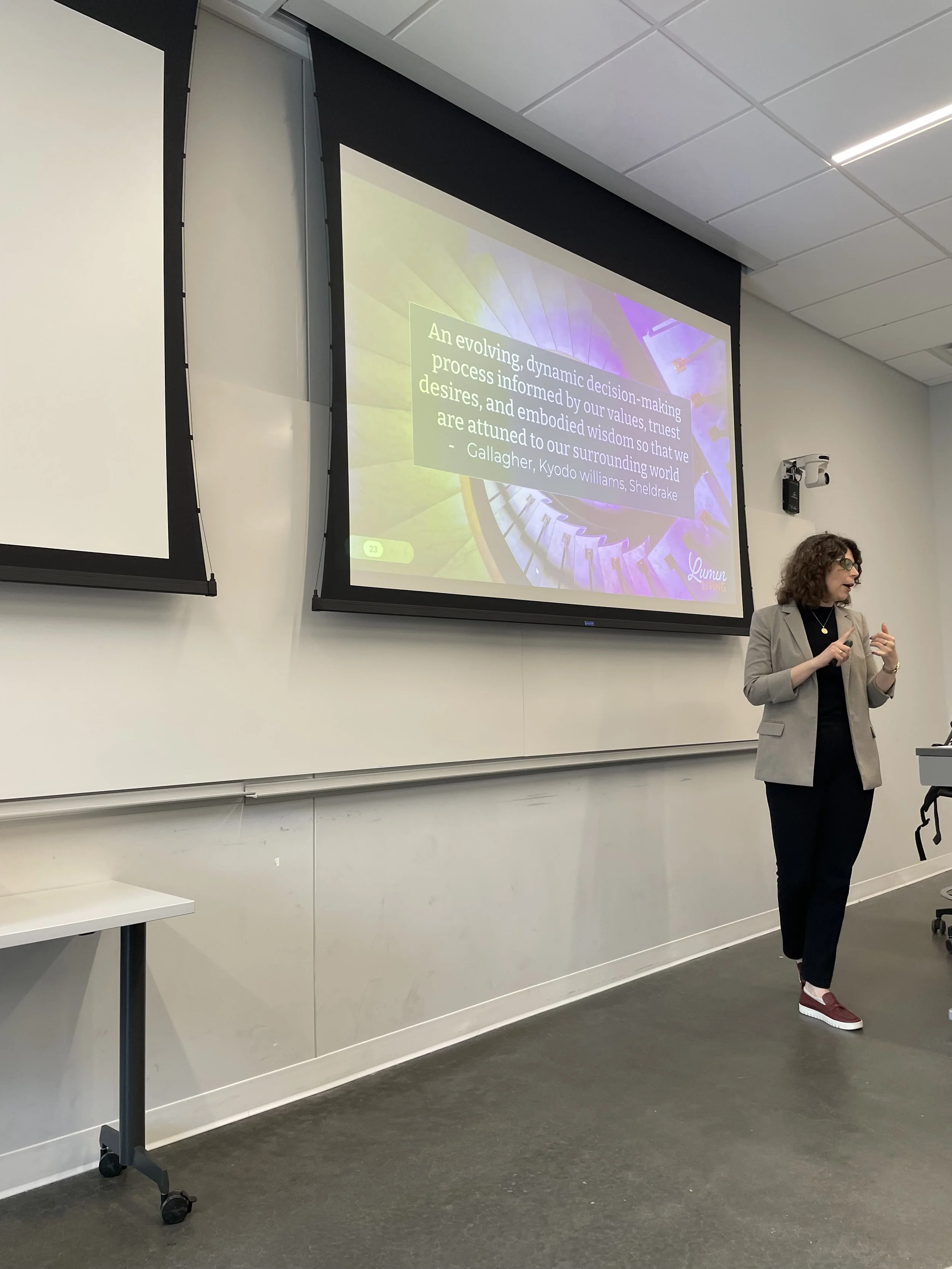 Liz leading a career formation workshop for graduate students.