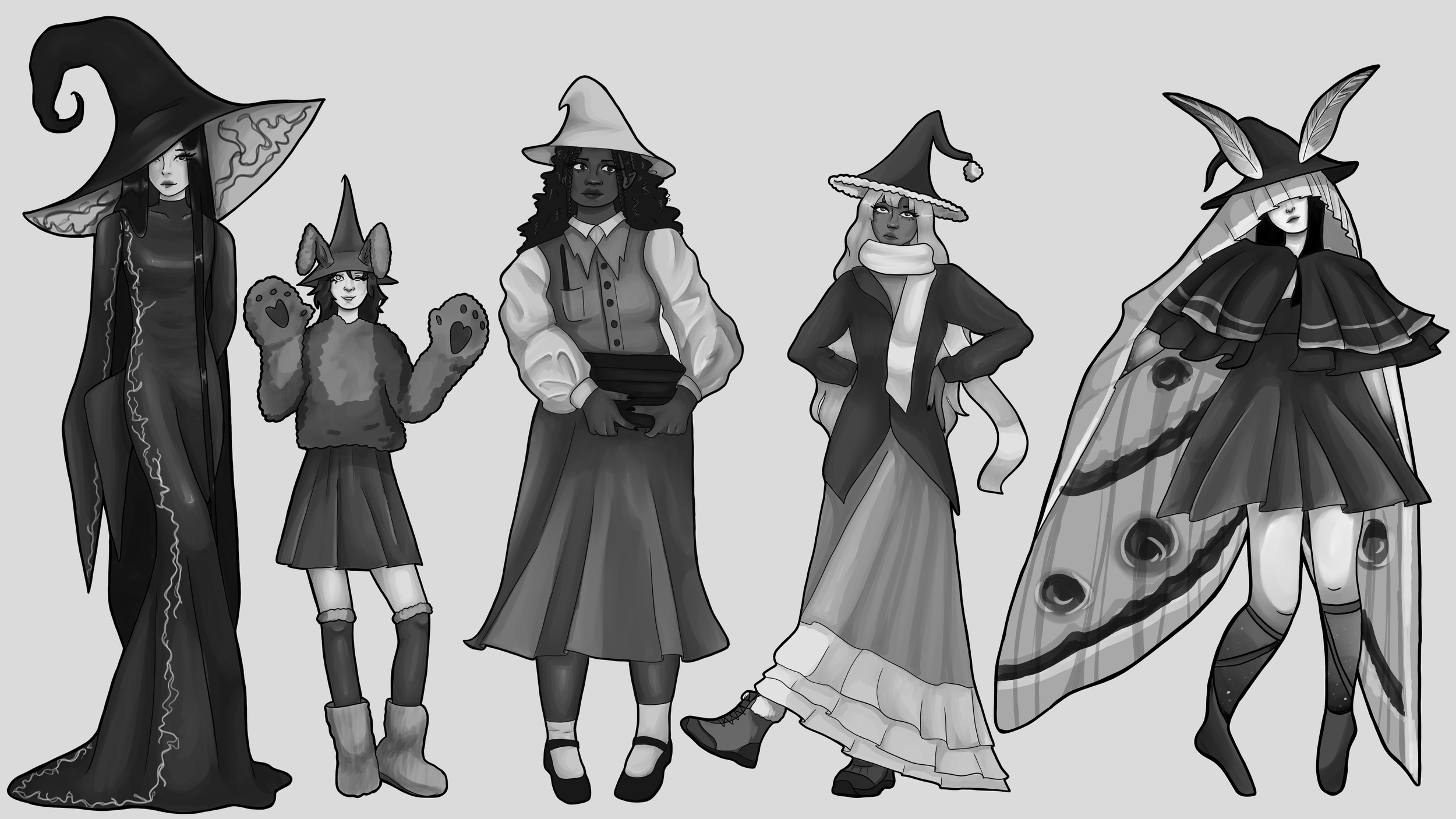 A Coven of Witches Character Designs // Digital 2025