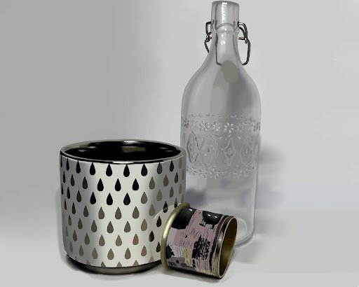 Still life metal and glass // Digital 2023