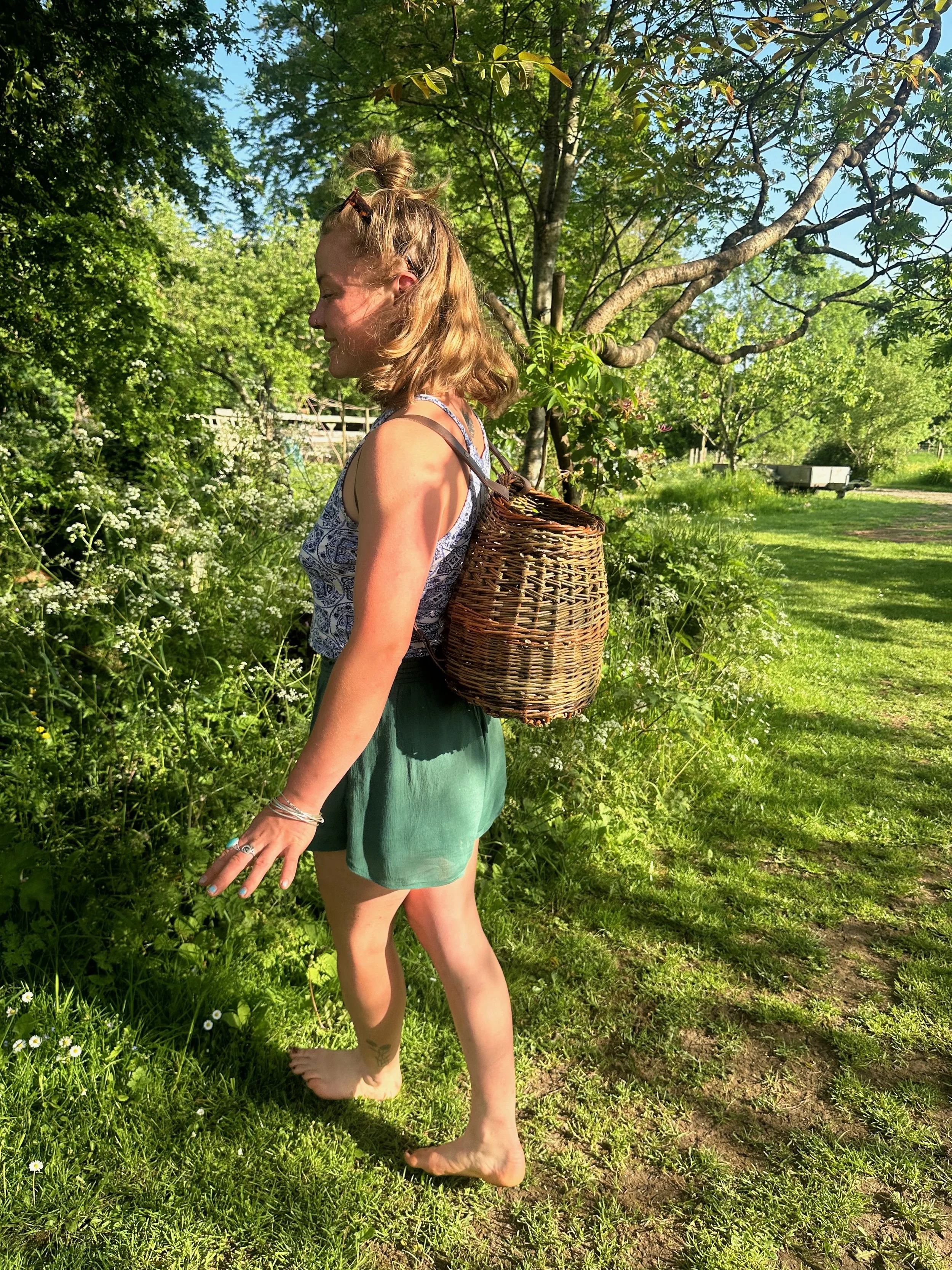 finished willow backpack