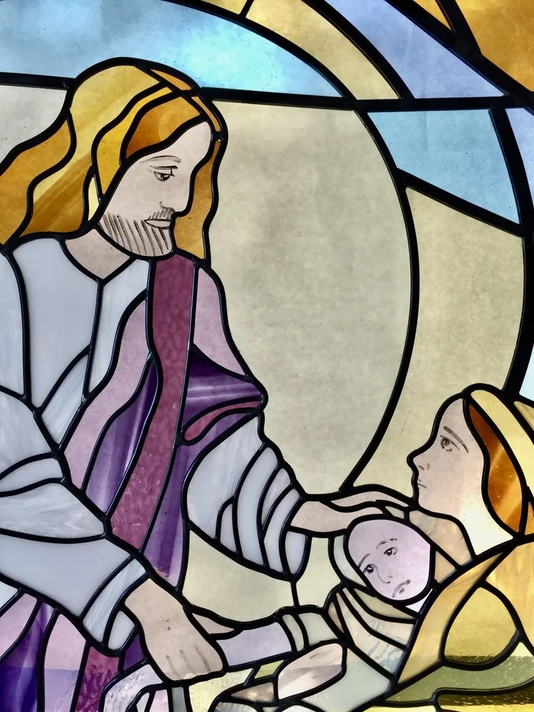 Detail shot of Painted Glass