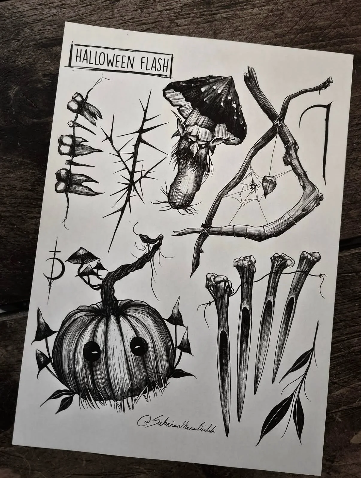 Halloween flash! I still have some time on 30th October, 4th &amp; 6th November if you would like to come and get something spooky 👻 

sabrinabialektattoo@gmail.com