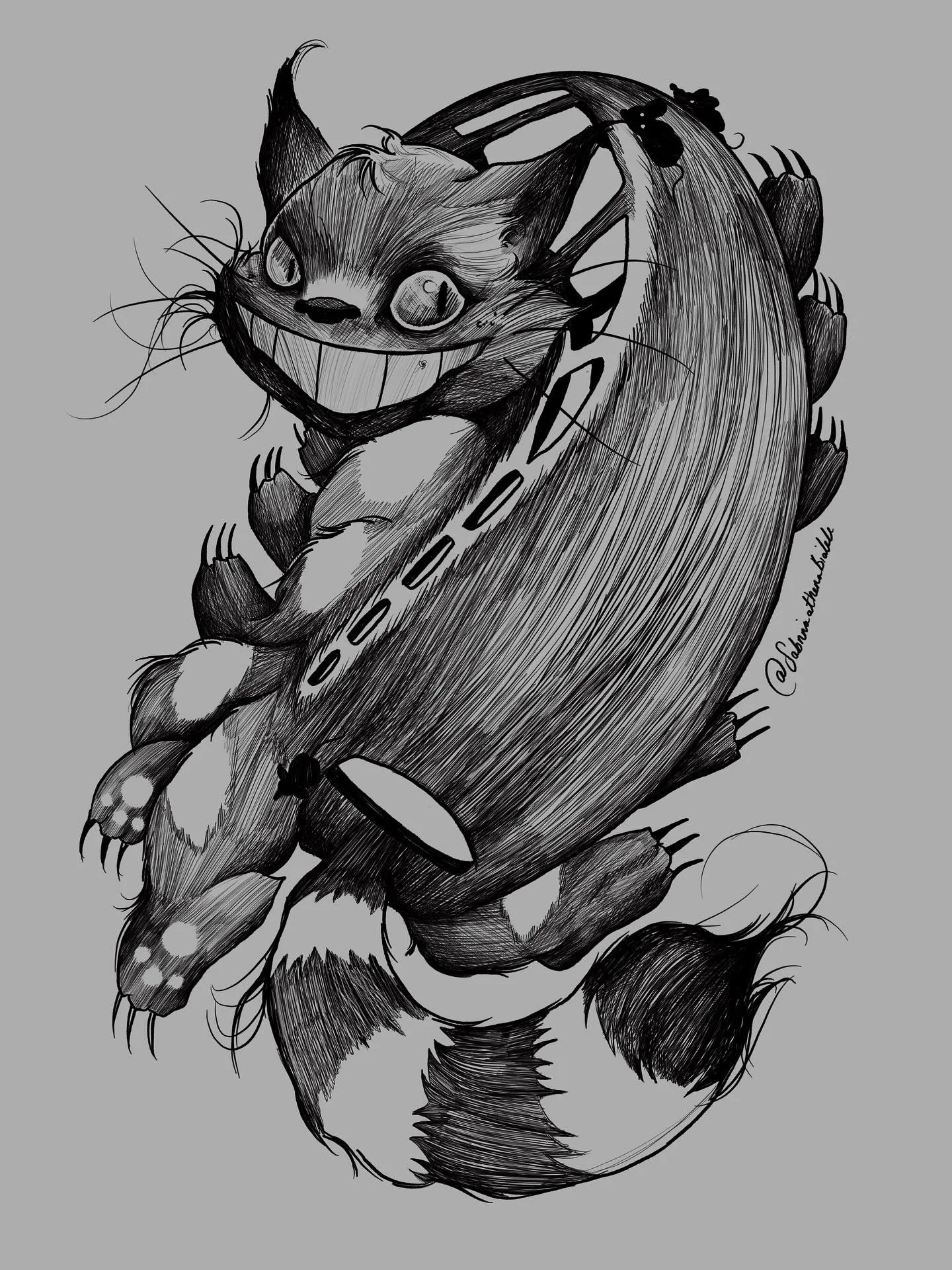 Available 🖤

#studioghibli #catbus #myneighbourtotoro #blackwork #illustrativetattoo #procreate #ghibli