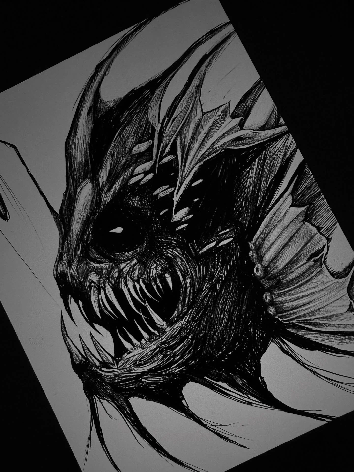 Doodle I made a few months ago! I love creating weird creatures 🖤

What creatures would you like to see?