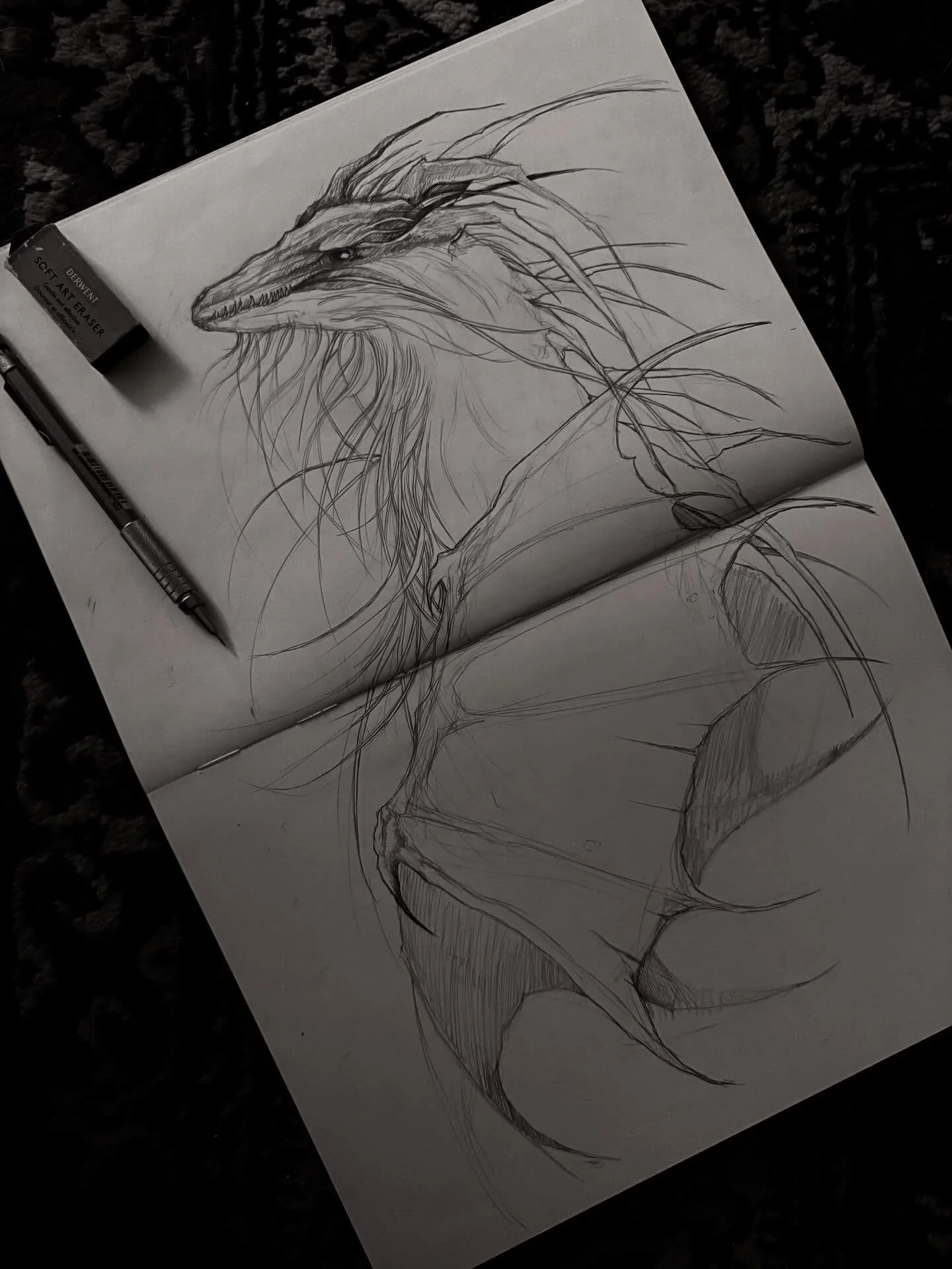 &bull;creature of the underdark &bull; 
Late night sketching