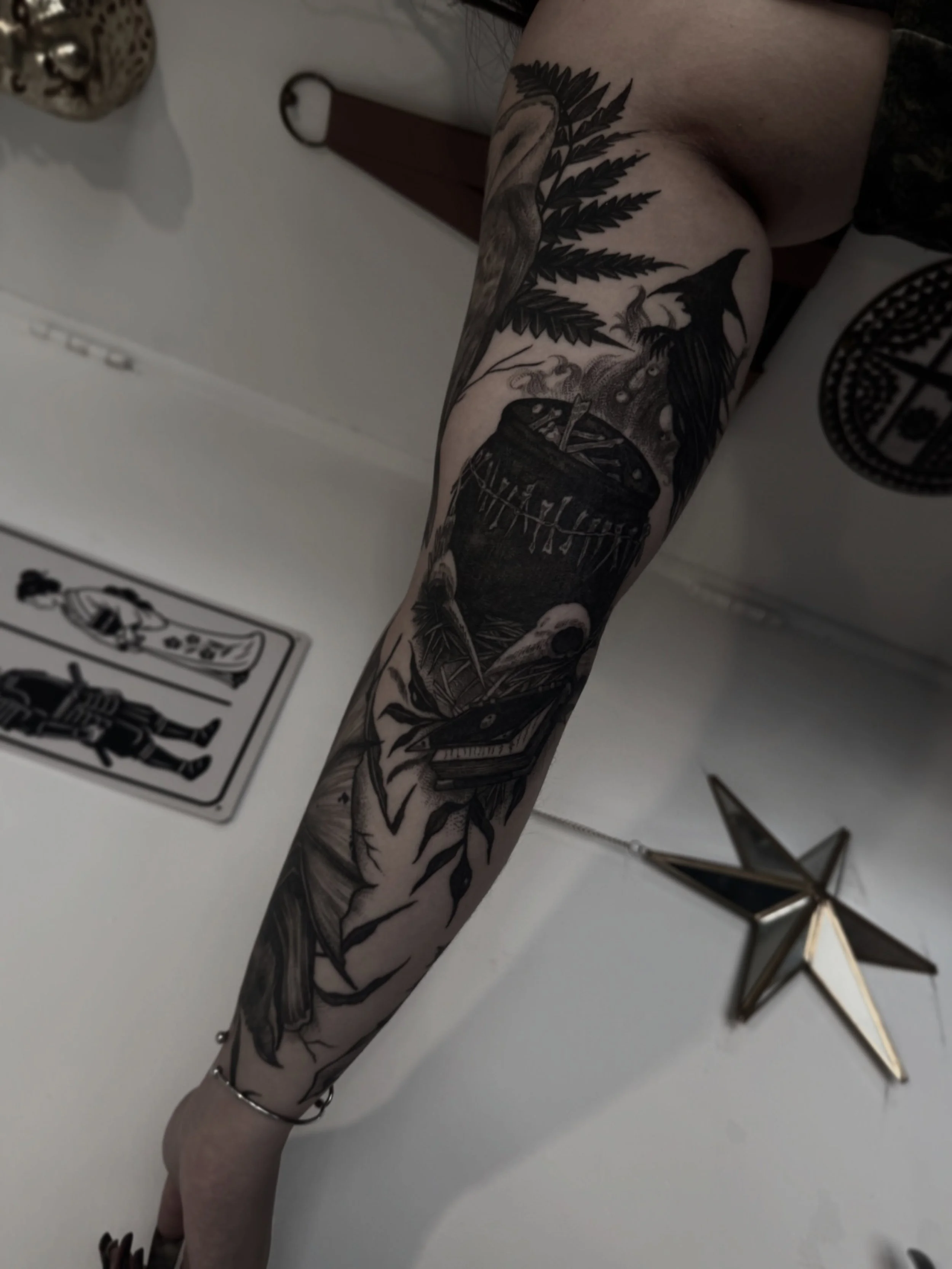 Healed sleeve

#darkart #darkwork #blackwork #healedtattoo #darktattoo