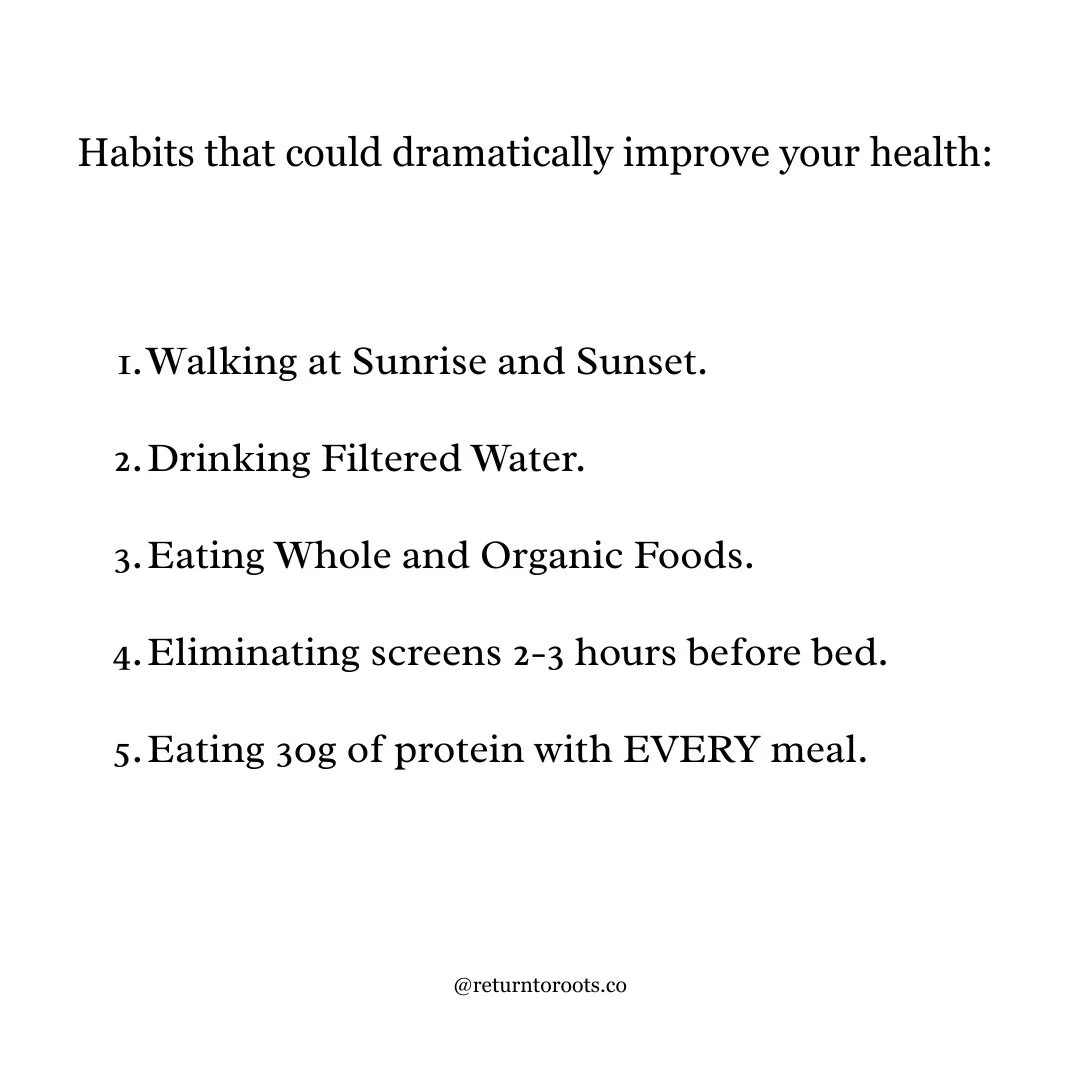 Somewhere along the way, things got complicated. It wasn't actually that long ago that health turned into prescription drugs and supplements. Turns out, your body responds to the basics better than it does to anything else.