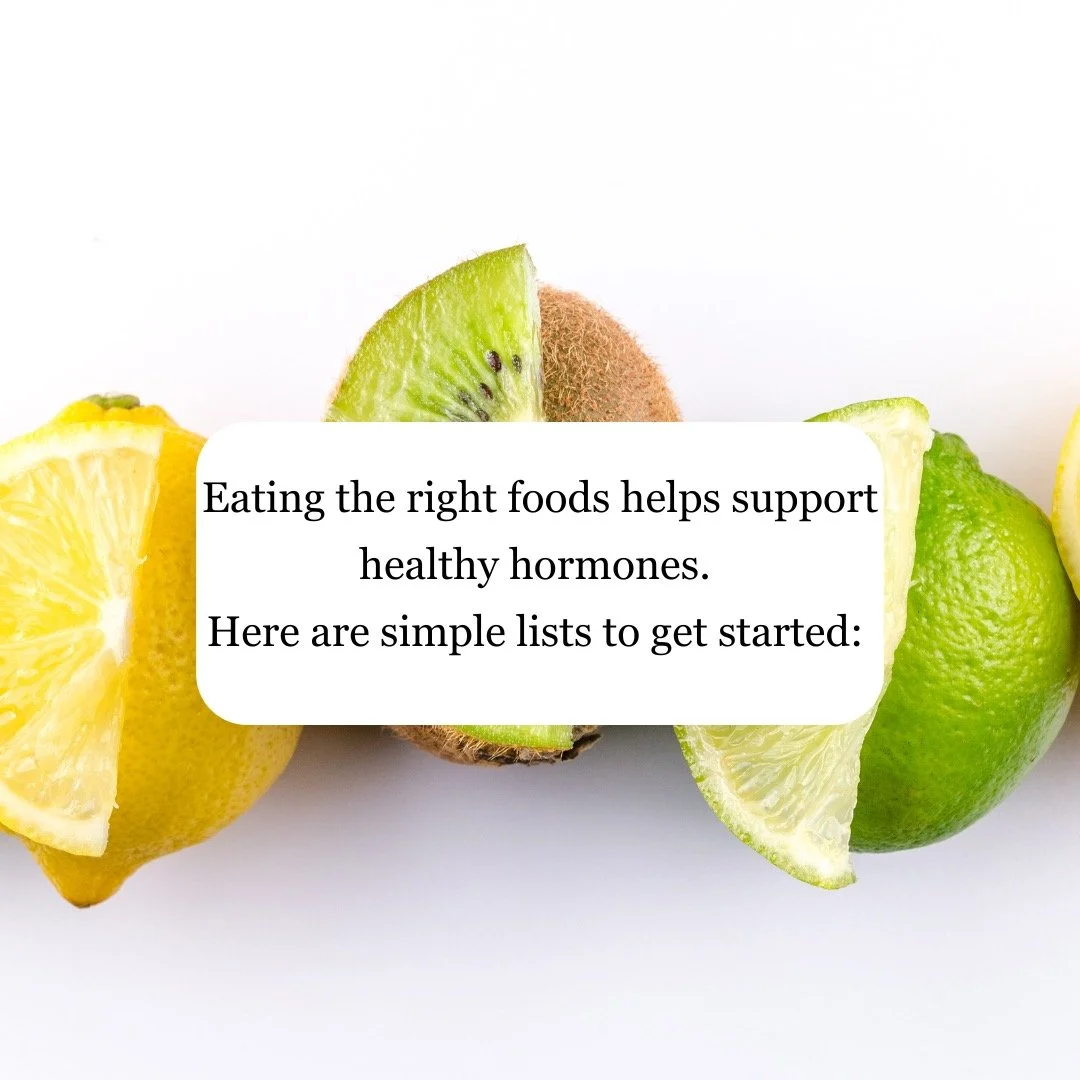 Balancing your hormones starts with what’s on your plate. 🥦✨
Here are some of my favorite foods to support healthy hormone function.
Remember: Every body is unique, and small, consistent changes can make a big difference. Focusing on whole, n