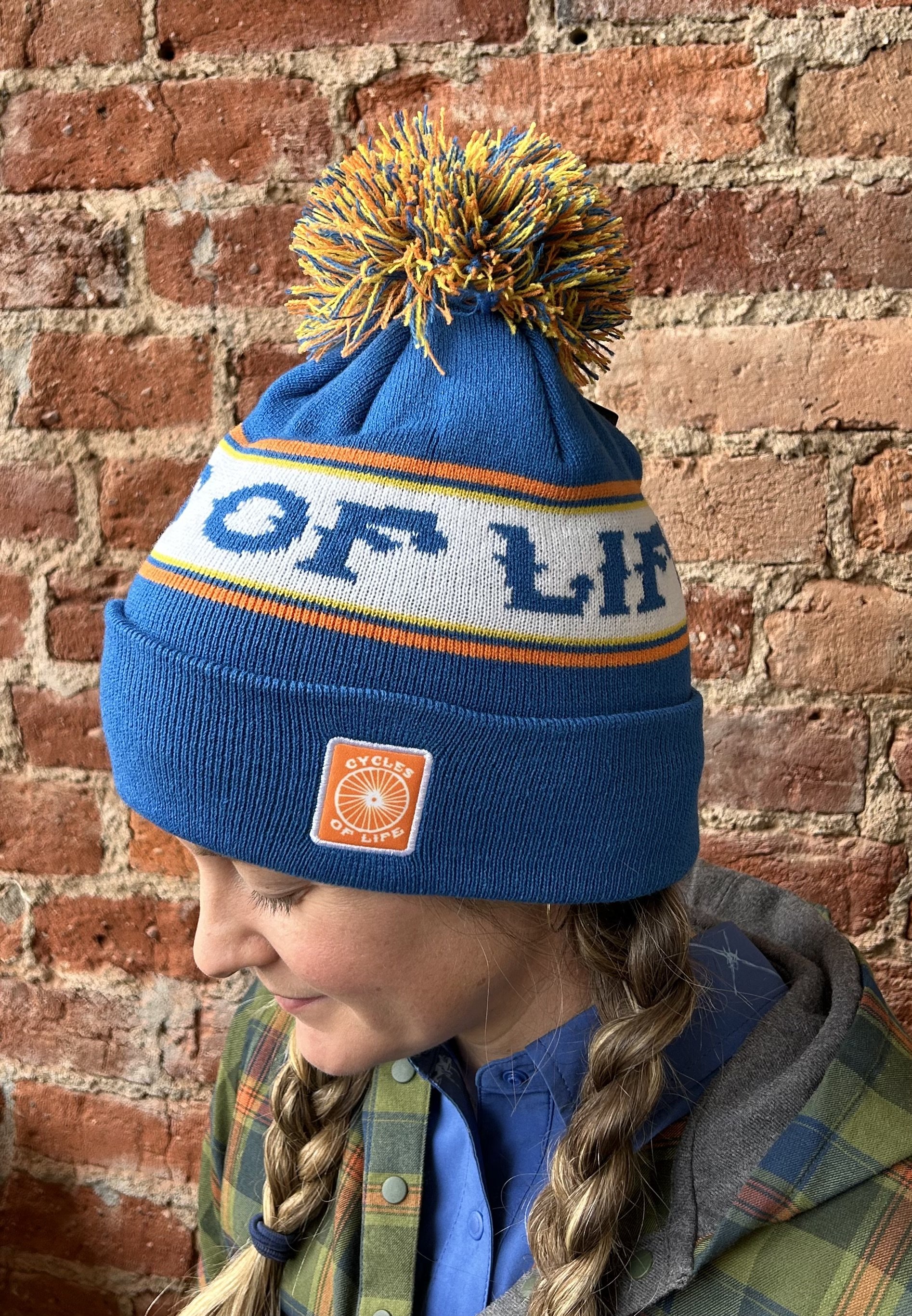 Cycles of Life Pom Pom Beanie