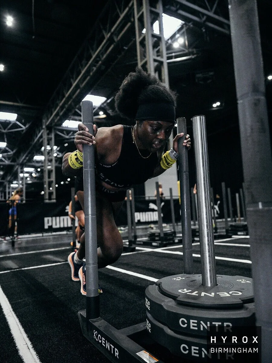 HYROX 2025 | BIRMINGHAM

Finally completed an event in my life 🥹 got to big it up to my coach @simpson_mvmt  for providing a spectacular program that got me to finish the race 🏃🏾&zwj;♀️ 

Yes there was set backs, from Flu to the major PMSing .. I 