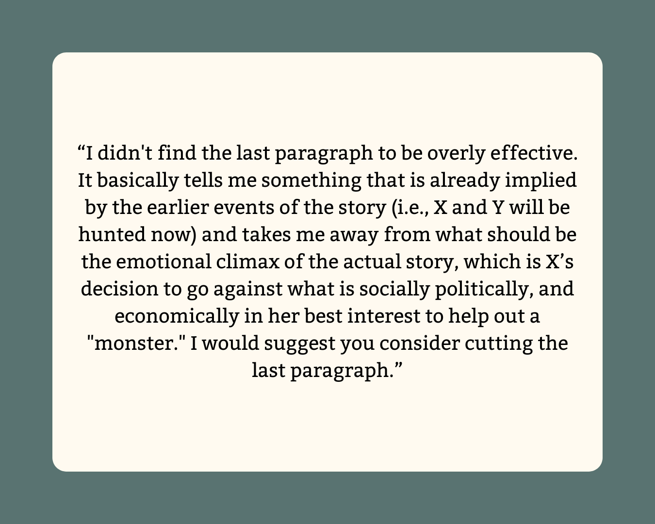 Picture with good feedback example