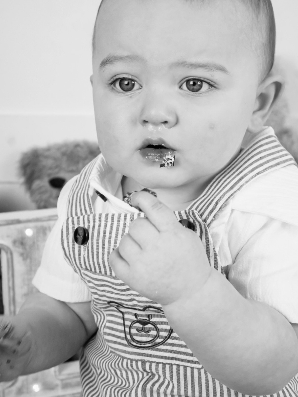 I think it&rsquo;s safe to say he enjoyed his cake 🥹🤍