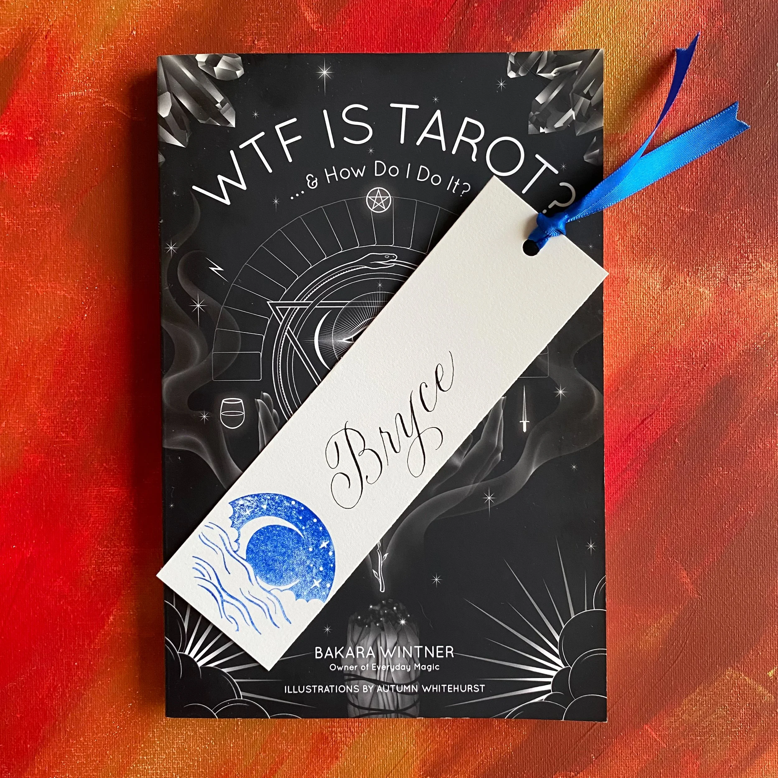 Custom Bookmark Calligraphy Calligraphic Art Gift Bookworm Boise Idaho Artist Booklover booktok bookstagram bookstore 3.jpg