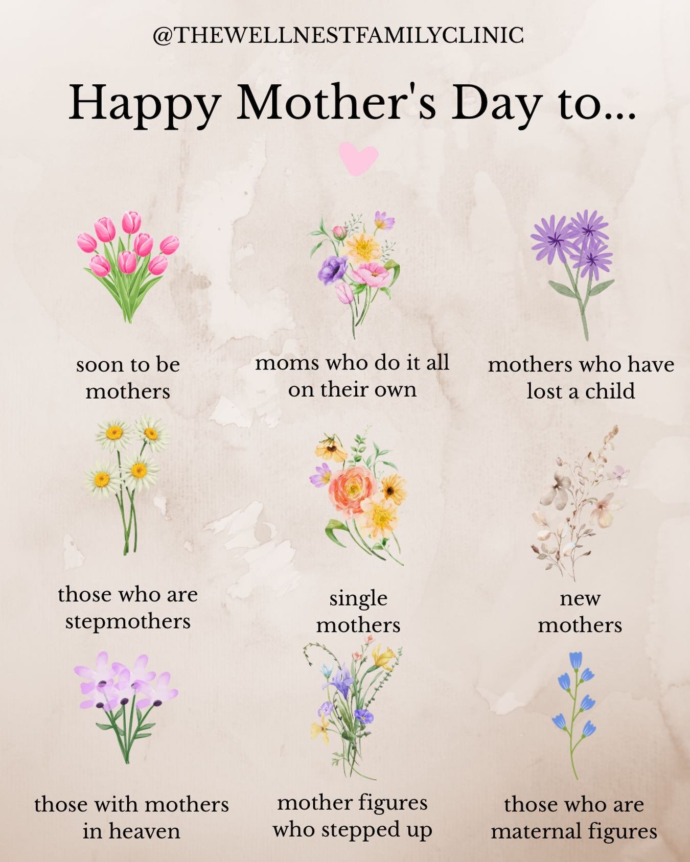 Happy Mother&rsquo;s Day to all the incredible moms🌸

The ones who nurture, heal, guide, and love unconditionally&mdash;today is for you.

Thank you for everything you do, seen and unseen. You deserve to be celebrated not just today, but every day❤️