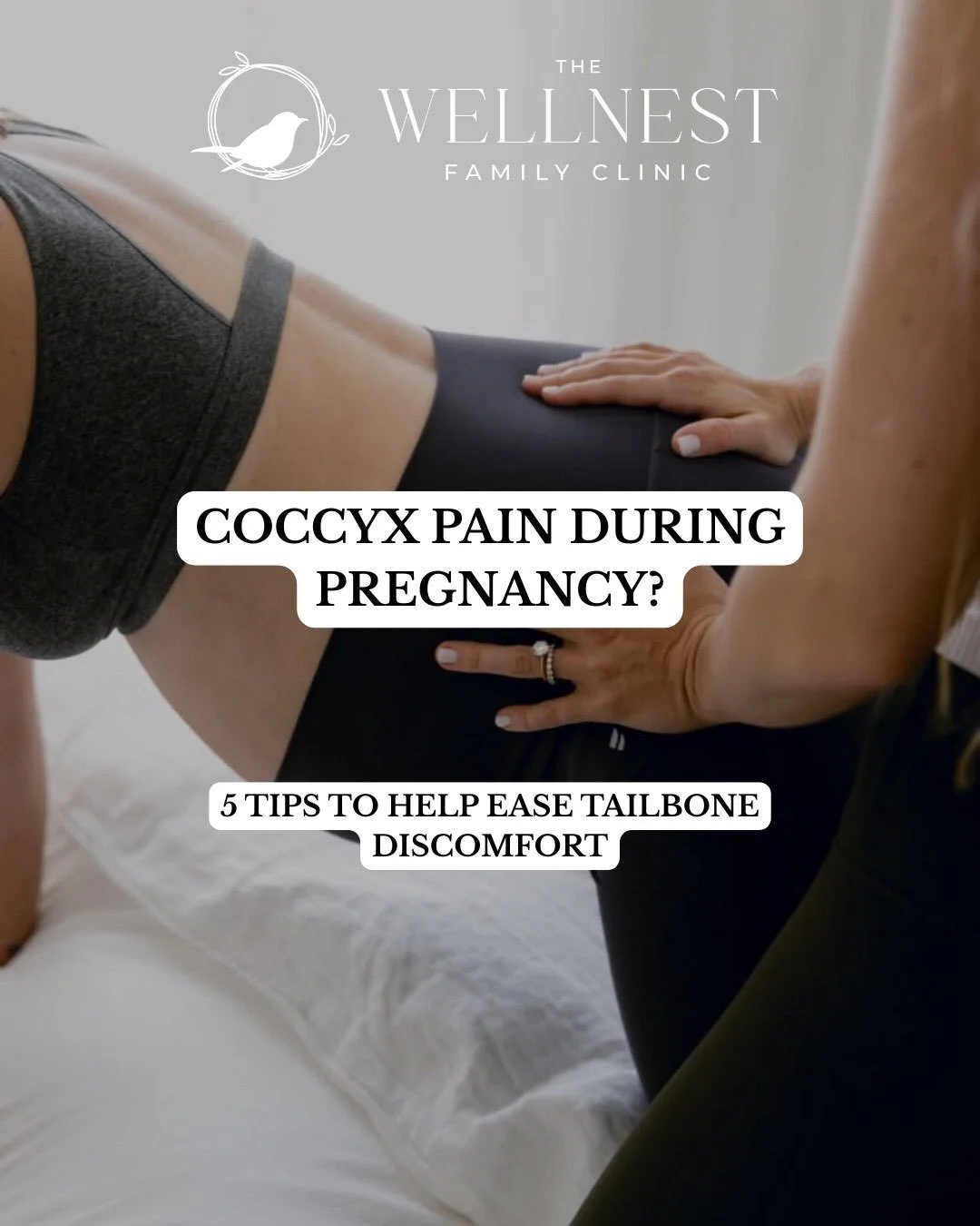 Pregnancy can come with plenty of unexpected aches &mdash; including tailbone discomfort. 🤰🏼

If you&rsquo;re experiencing coccyx pain, these 5 simple tips may help ease discomfort and make sitting, moving, and resting a little more comfortable. 🤍