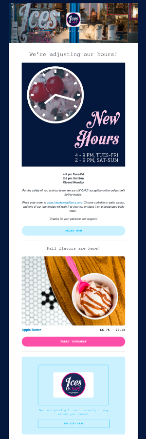 Ices Plain & Fancy Fall 2020 Newsletter